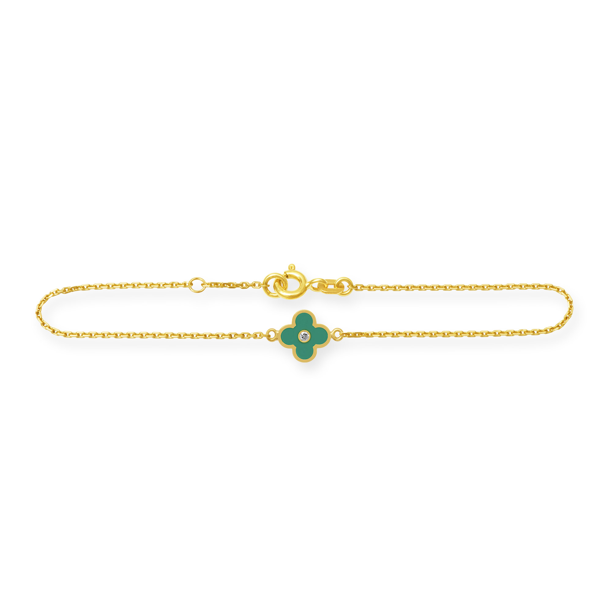 Armband mit grüner Blume