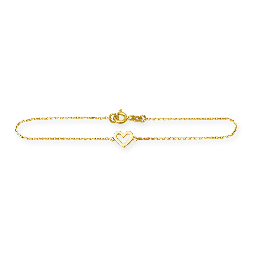 LESER Armband- Herz 585 Gelbgold