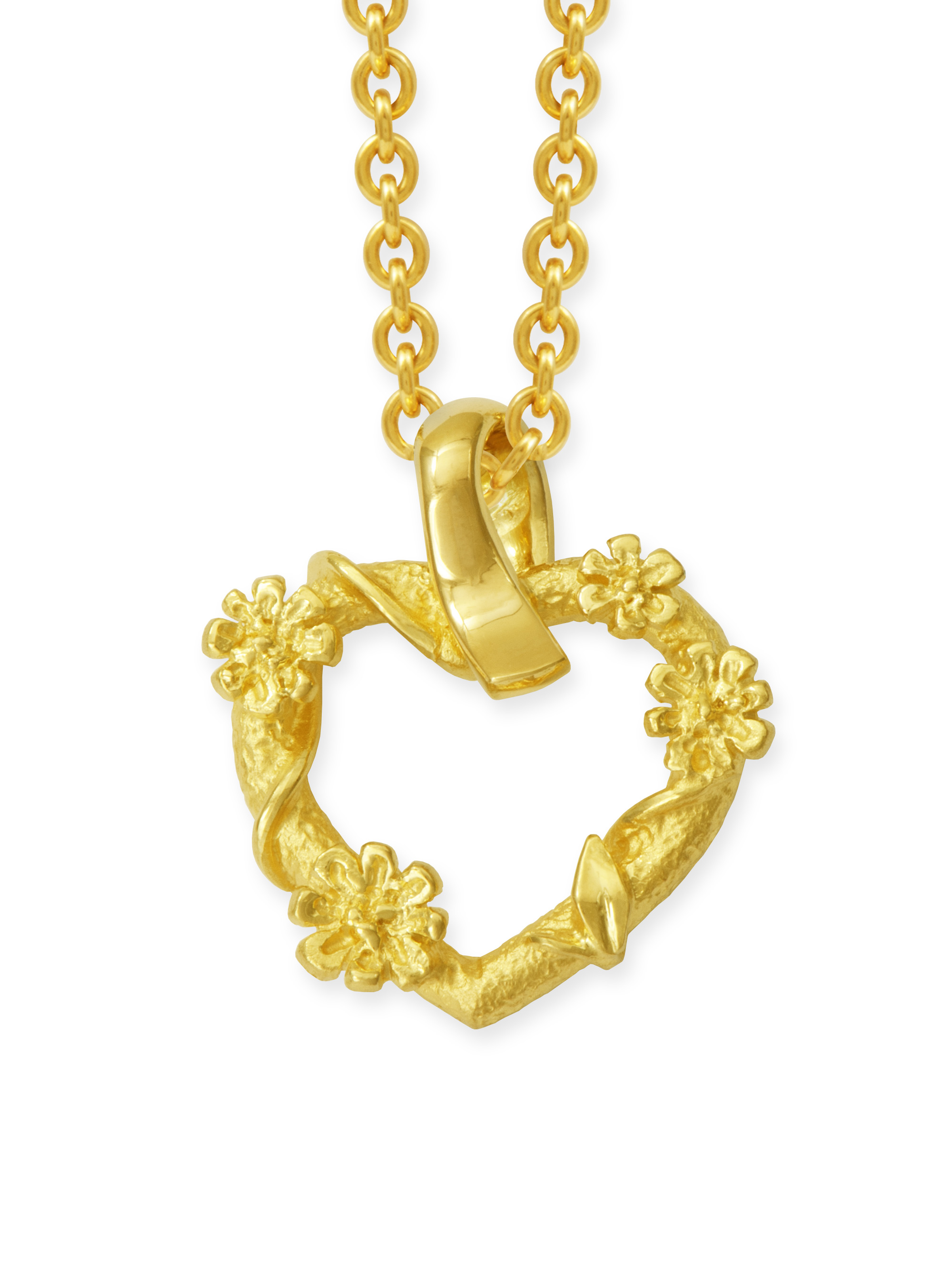 LESER Bluetentraum-Herz-Anhänger 750 Gelbgold LESER Bluetentraum-Herz-Anhänger 750 Gelbgold