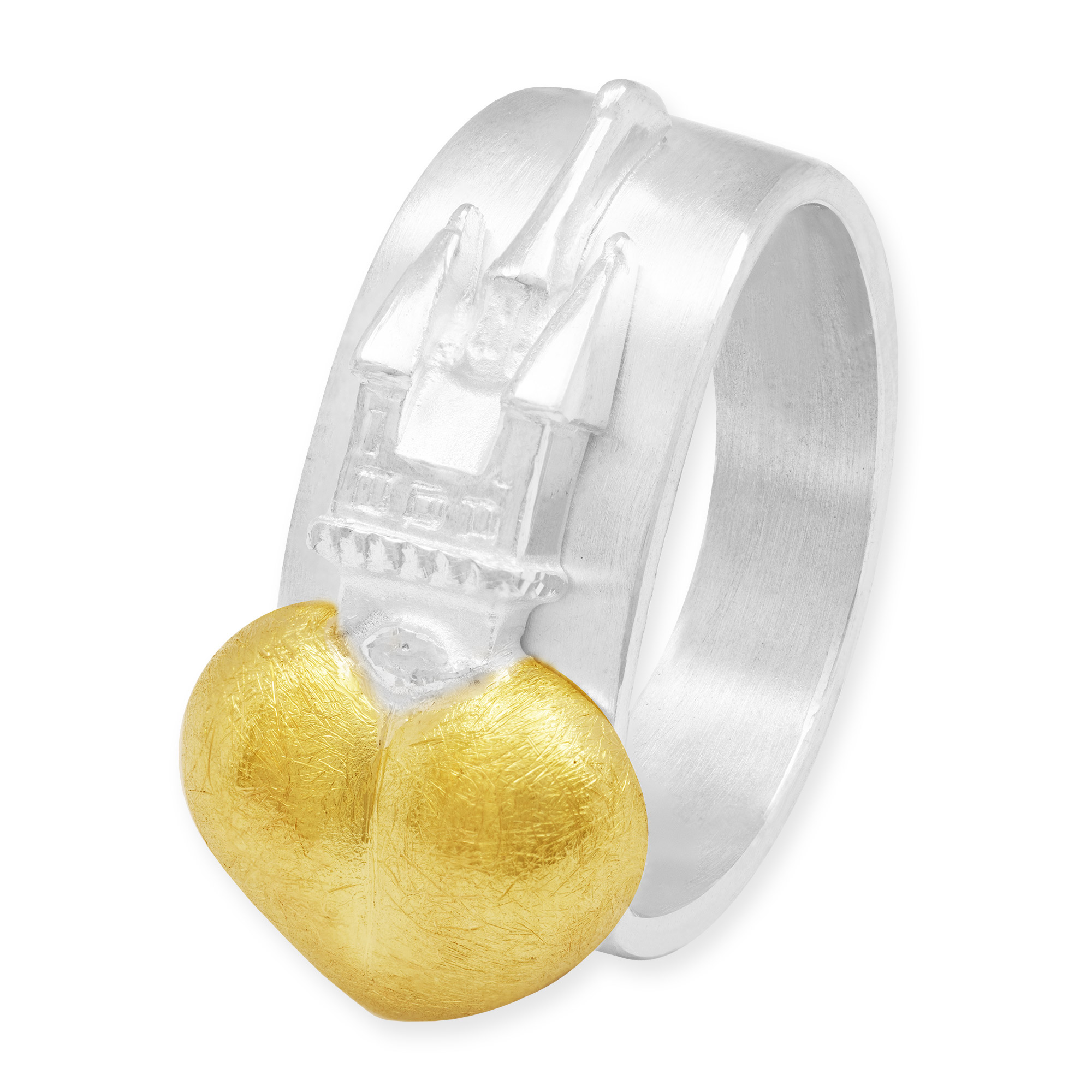 LESER Ring- Stadtturm Herz Gelbgold Silber Straubing