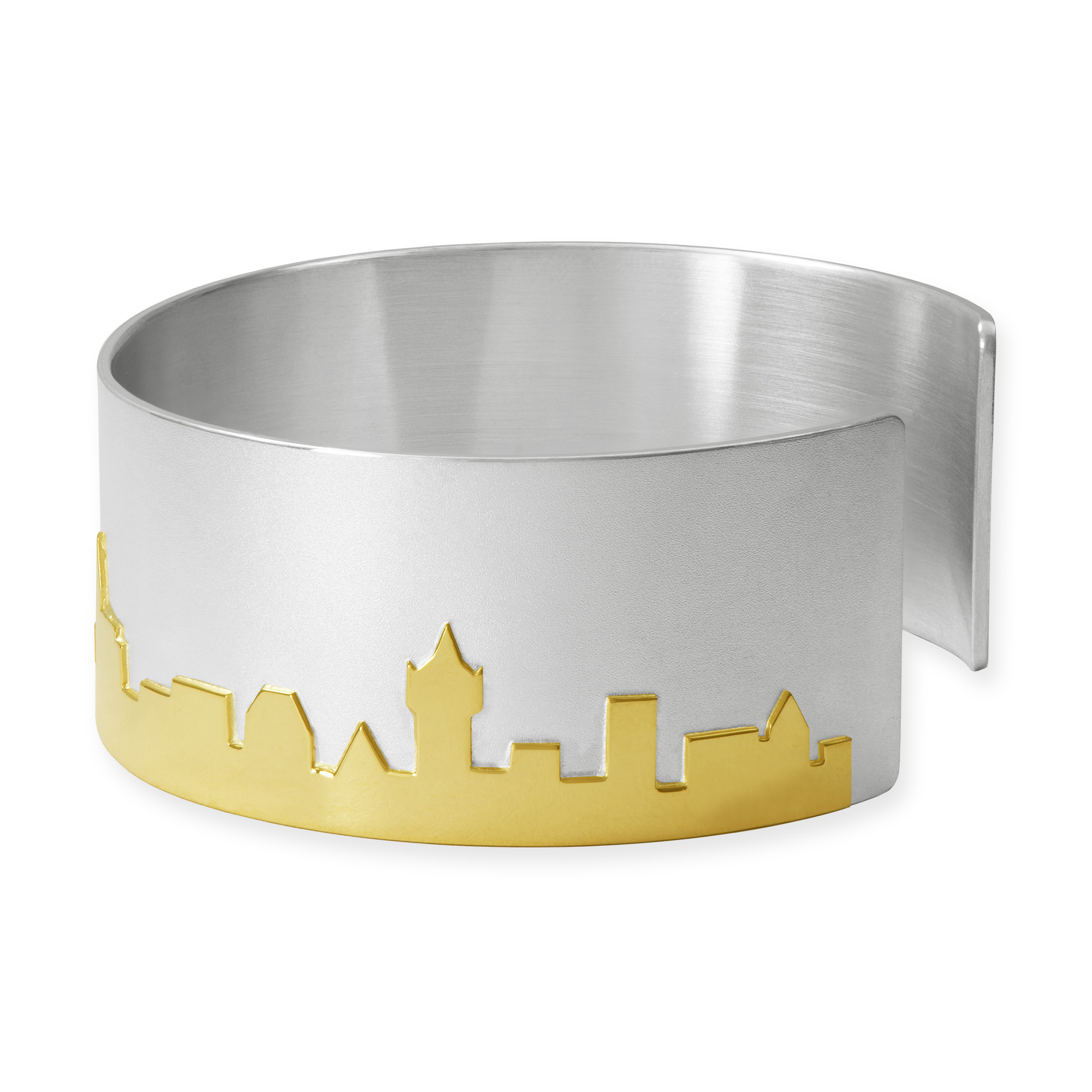 LESER Armspange- Stadtsilhouette Silber Gelbgold