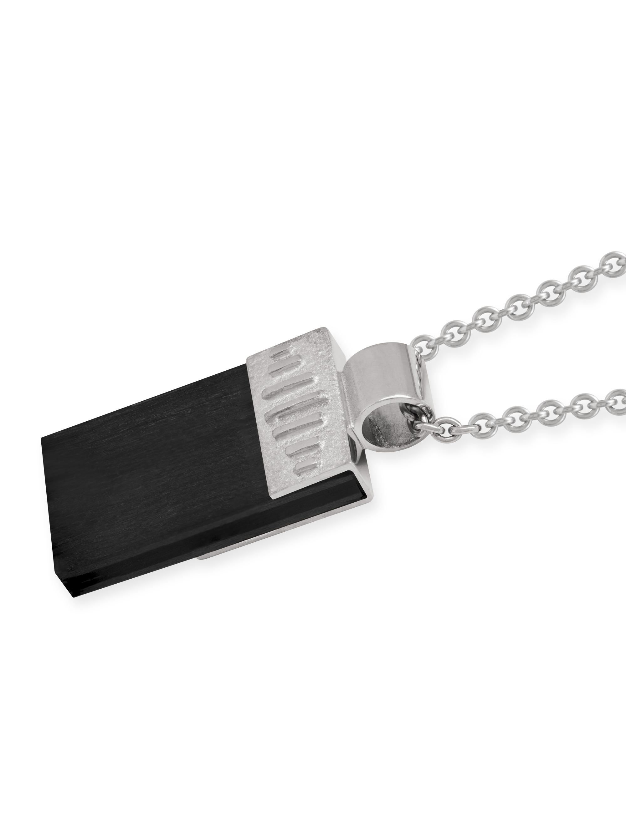LESER Carbon-Anhaenger-750WG-120827 aus Weißgold LESER Carbon-Anhaenger-750WG-120827 aus Weißgold