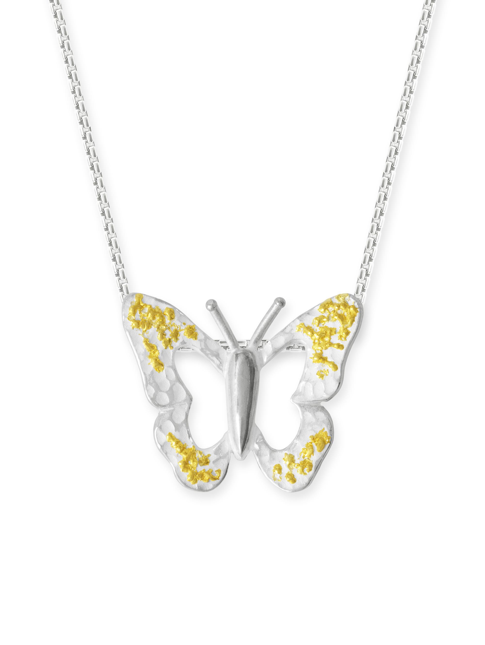 LESER Anhänger-925Silber-999Feingold-Schmetterling-123429