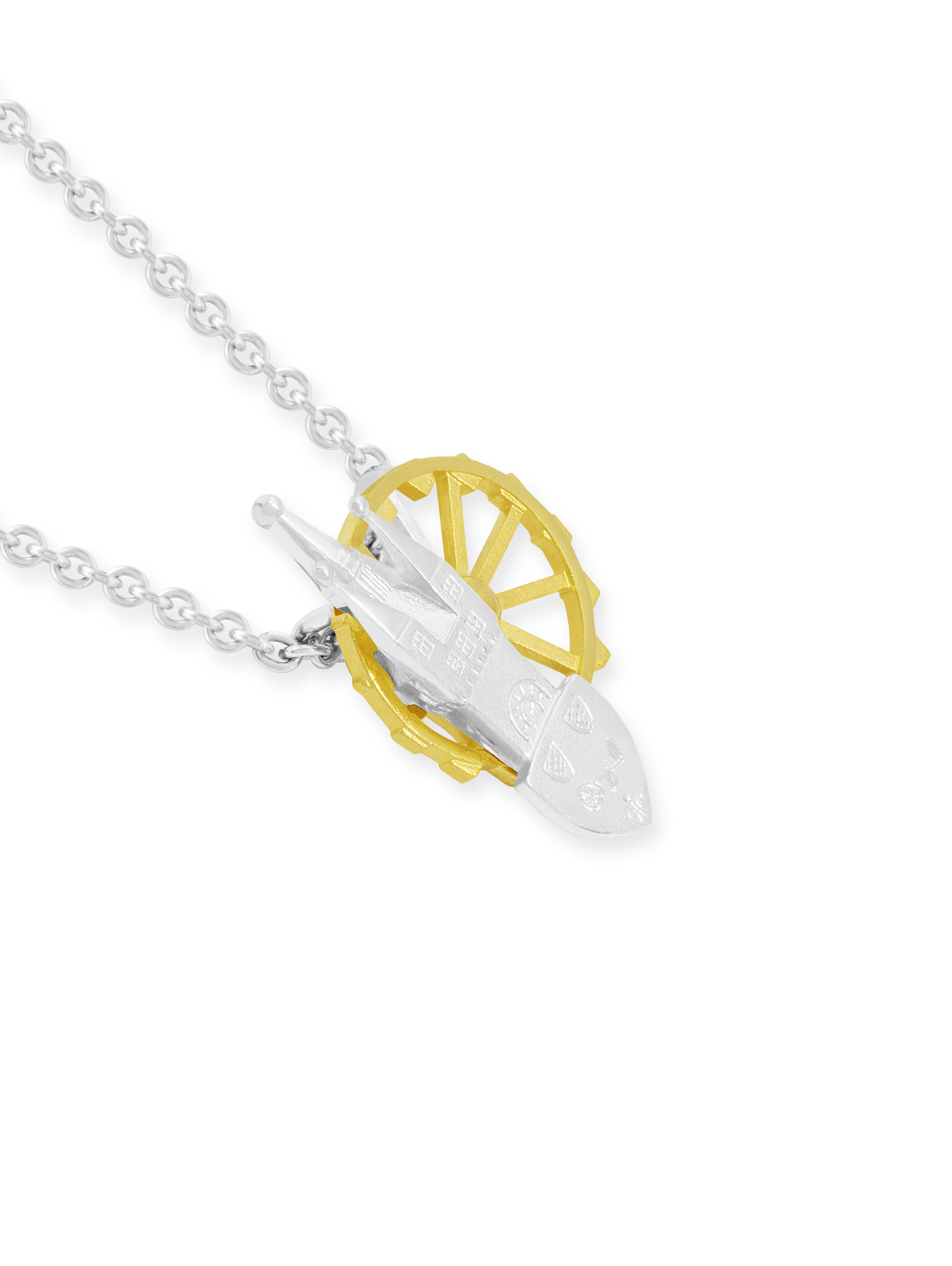 LESER Anhaenger- Stadtschmuck Riesenrad Straubing Gelbgold Silber