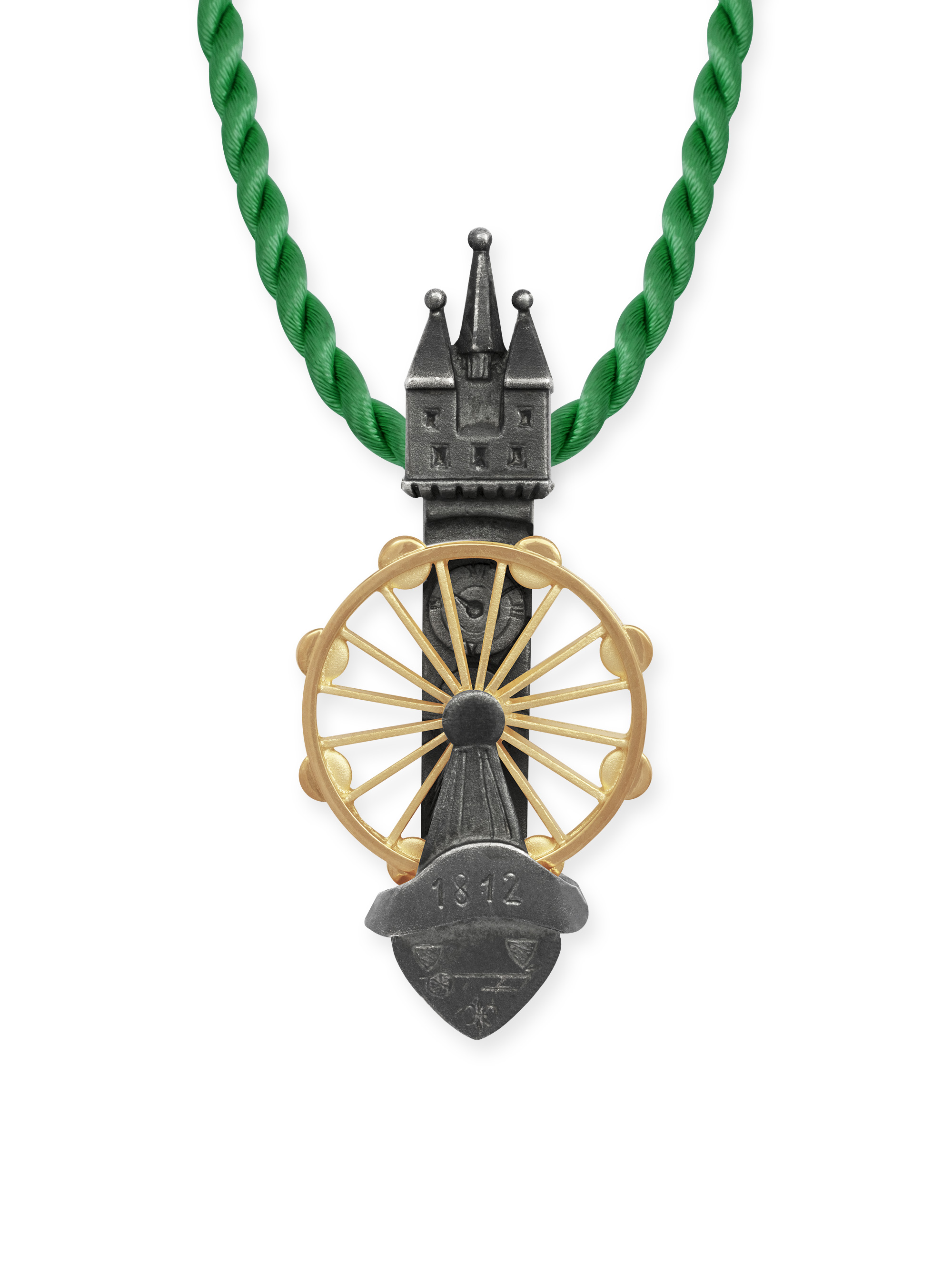 LESER Anhaenger- Stadtschmuck Riesenrad Straubing Rosegold Silber LESER Anhaenger- Stadtschmuck Riesenrad Straubing Rosegold Silber