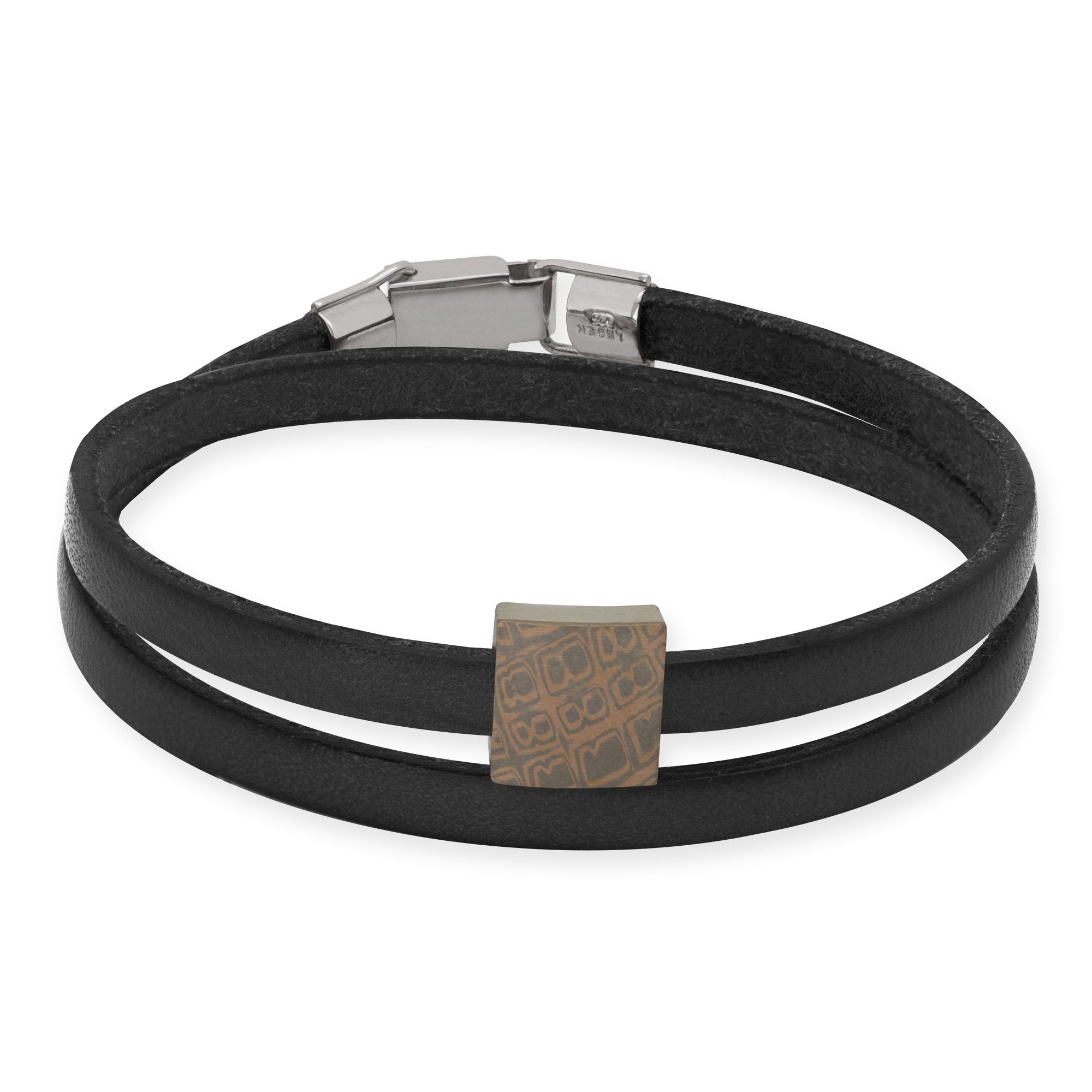 LESER -Mokumegane-Armband-Leder LESER -Mokumegane-Armband-Leder