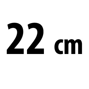 22 cm