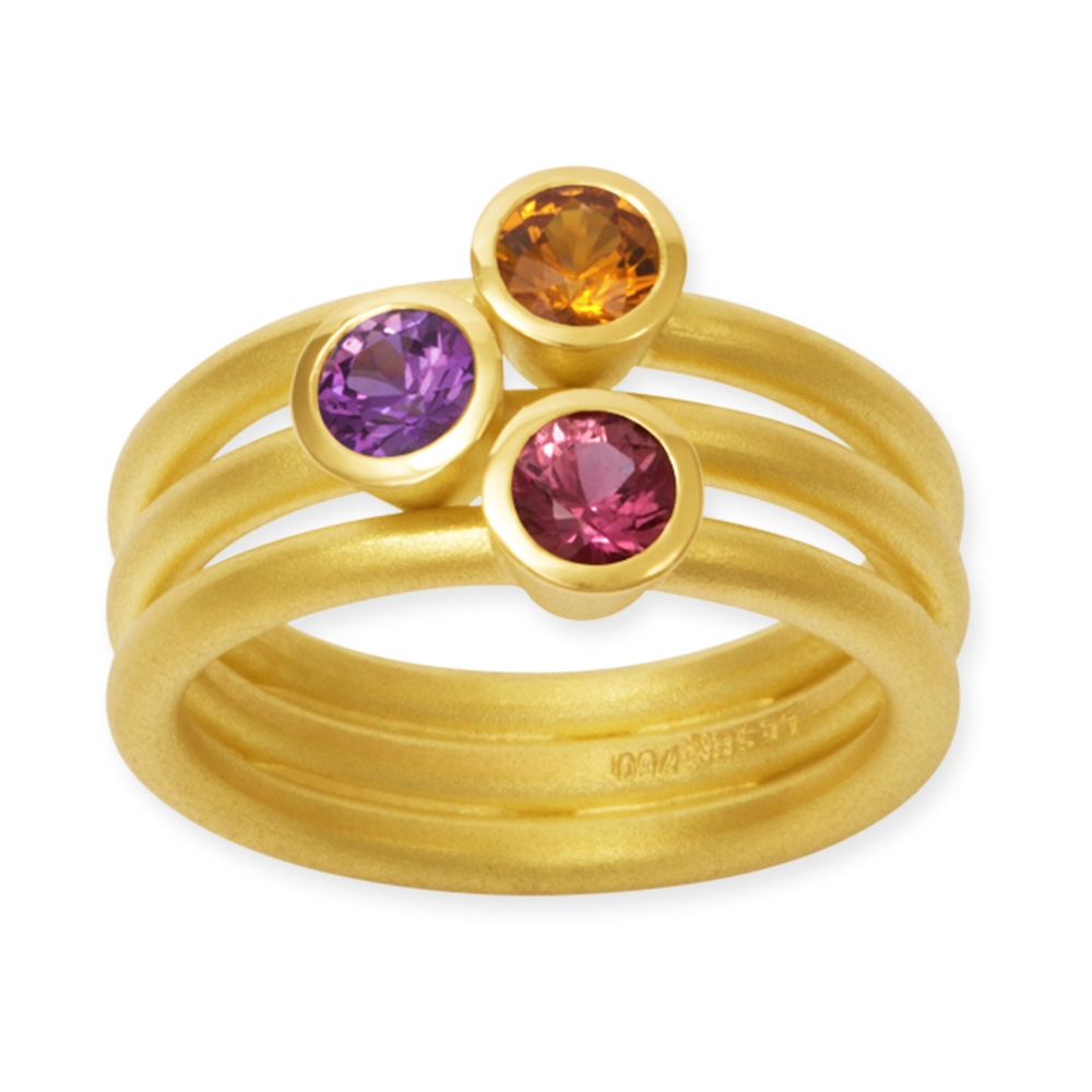 LESER Ring-Saphir 750 Gelbgold