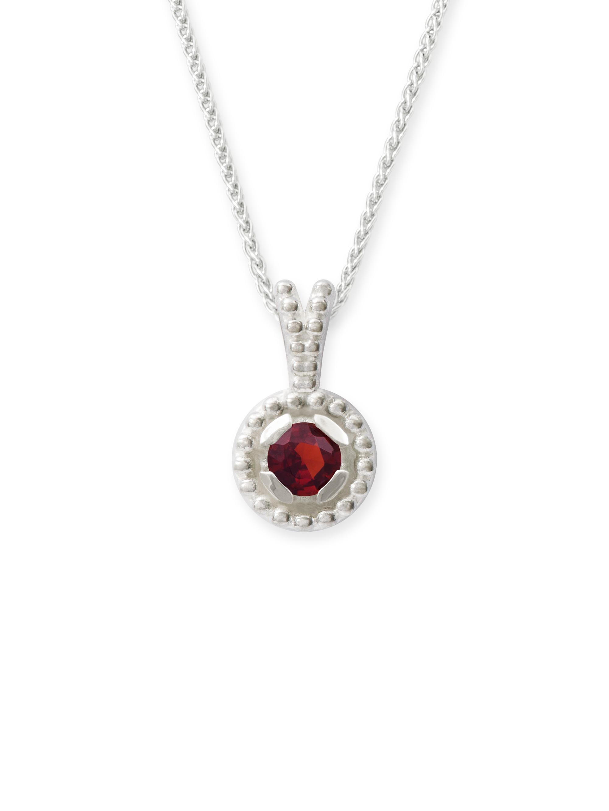 LESER Dirndlschmuck-Anhaenger-925Silber-Granat LESER Dirndlschmuck-Anhaenger-925Silber-Granat