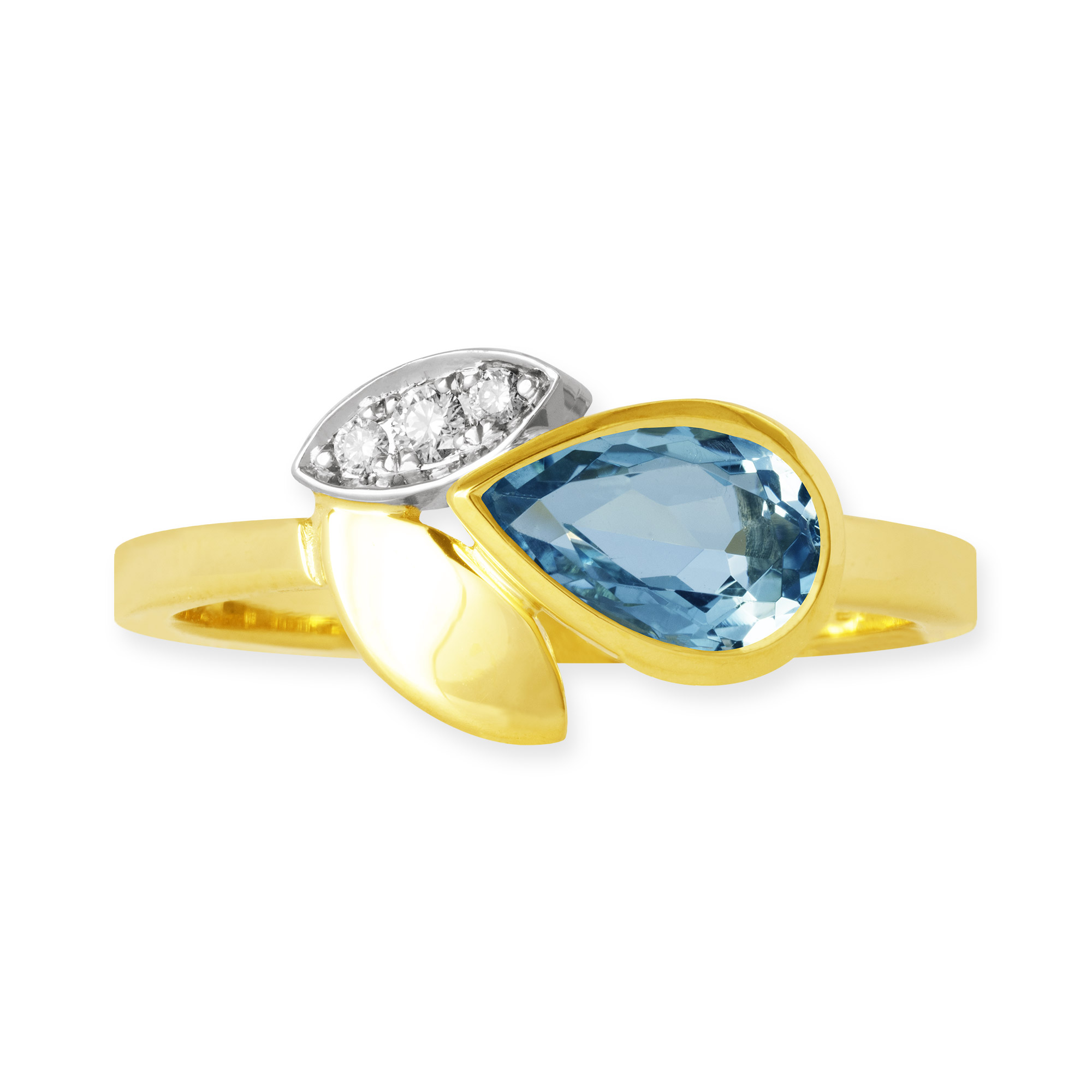 LESER Ring-Aquamarin-750GG-750WG LESER Ring-Aquamarin-750GG-750WG
