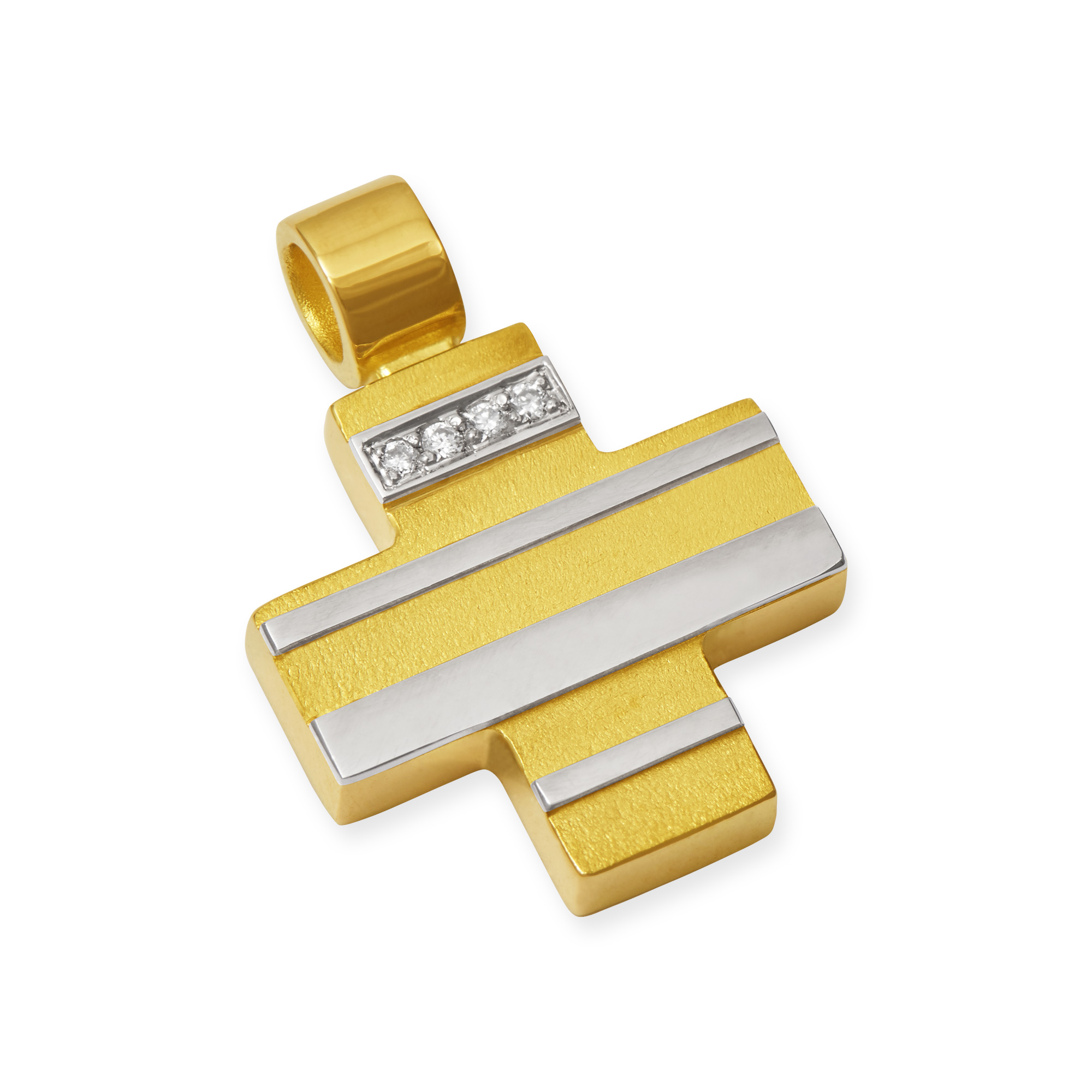 LESER Anhaenger- Kreuze  750 Gelbgold 750 Gelbgold 750 Weissgold Brillanten_105901 LESER Anhaenger- Kreuze  750 Gelbgold 750 Gelbgold 750 Weissgold Brillanten