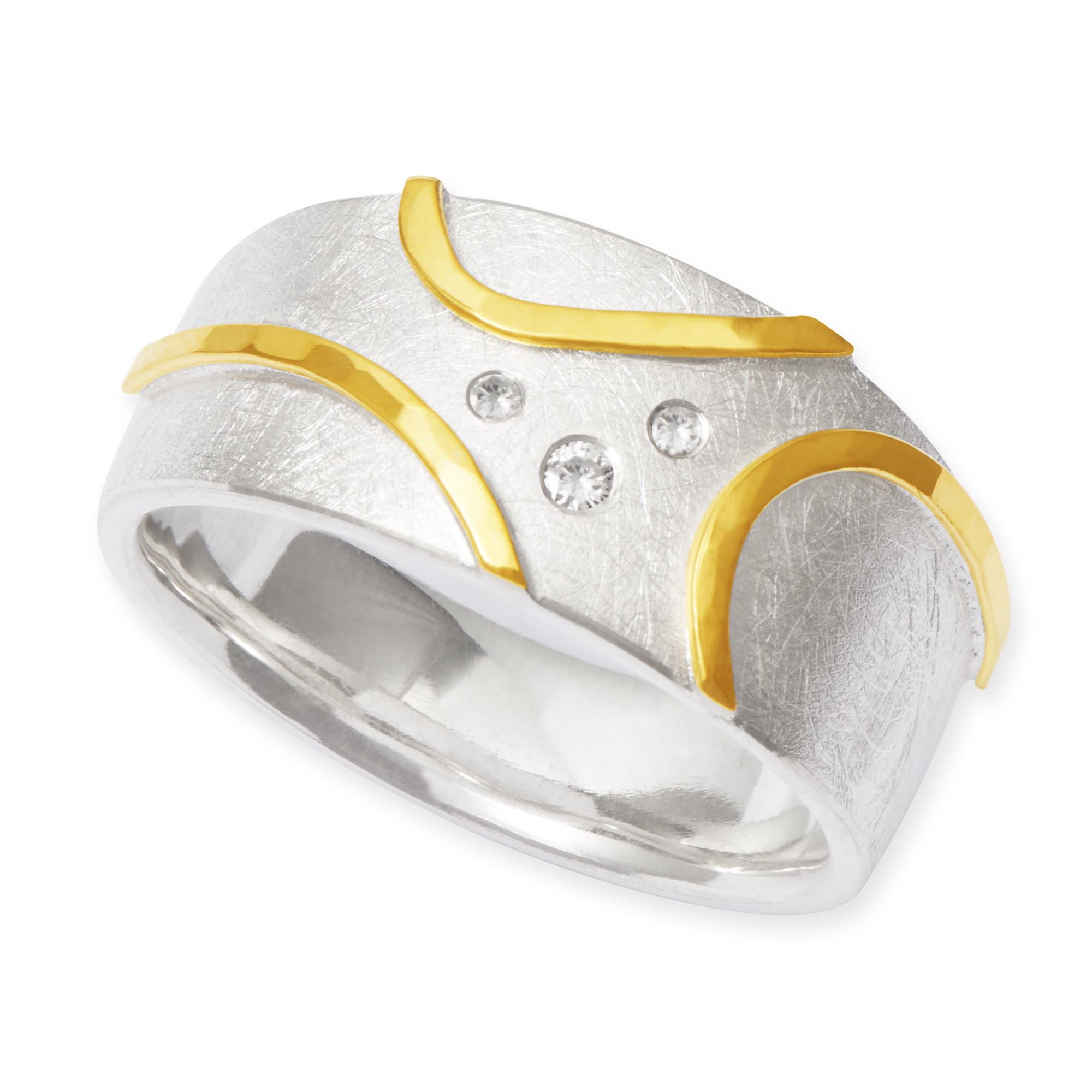 LESER Ring-925 Silber 900 Gelbgold