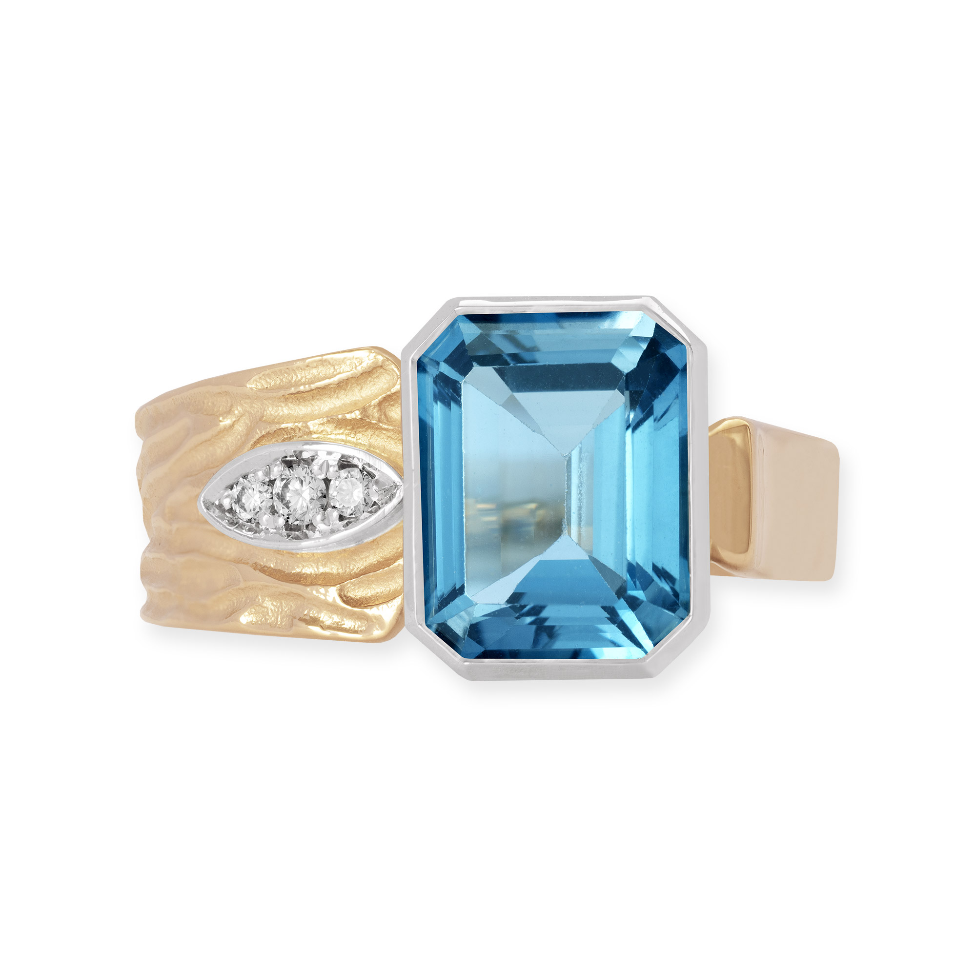 Roségold Ring "Albero" mit Topas und Brillanten