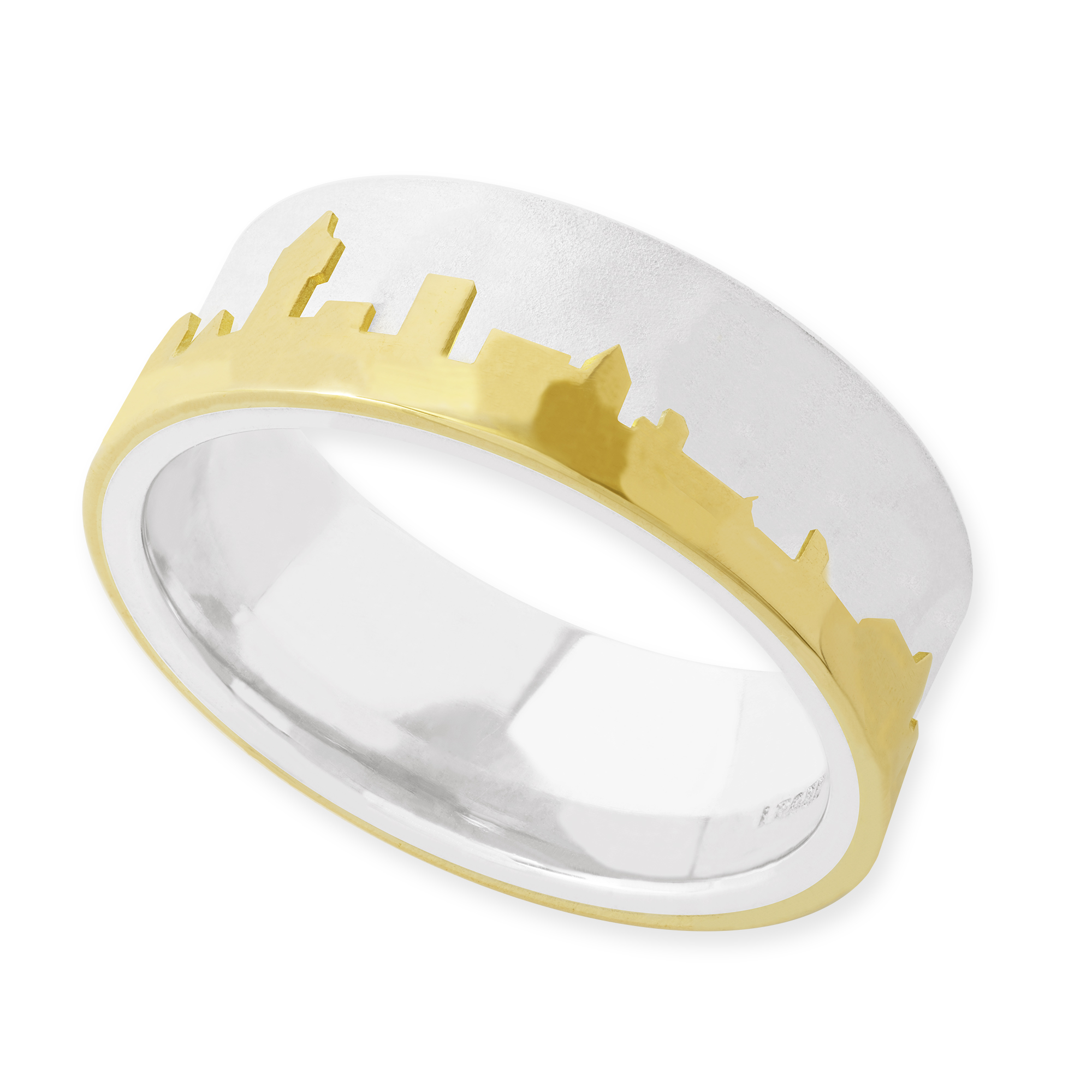LESER Ring- Stadtsilhouette Silber Gelbgold