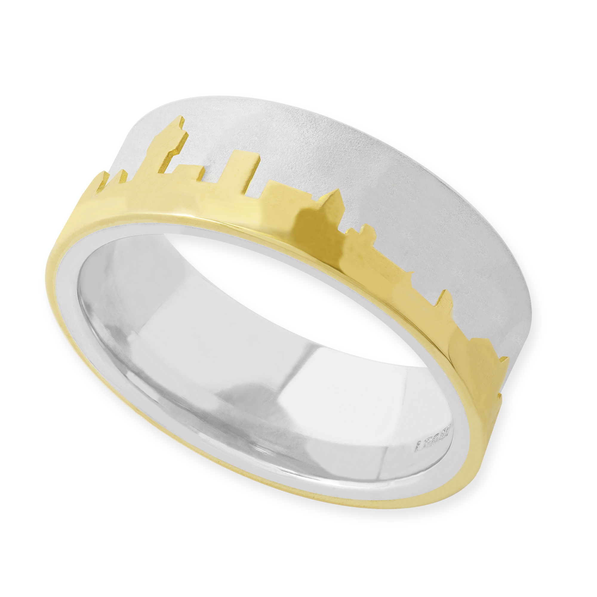 LESER Ring- Stadtsilhouette Weissgold