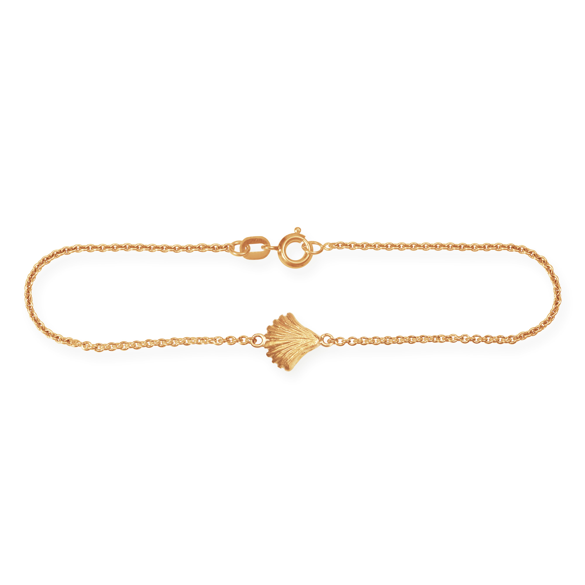 LESER Sonne Mond Strand-Muschel-Armband-750 Rotgold