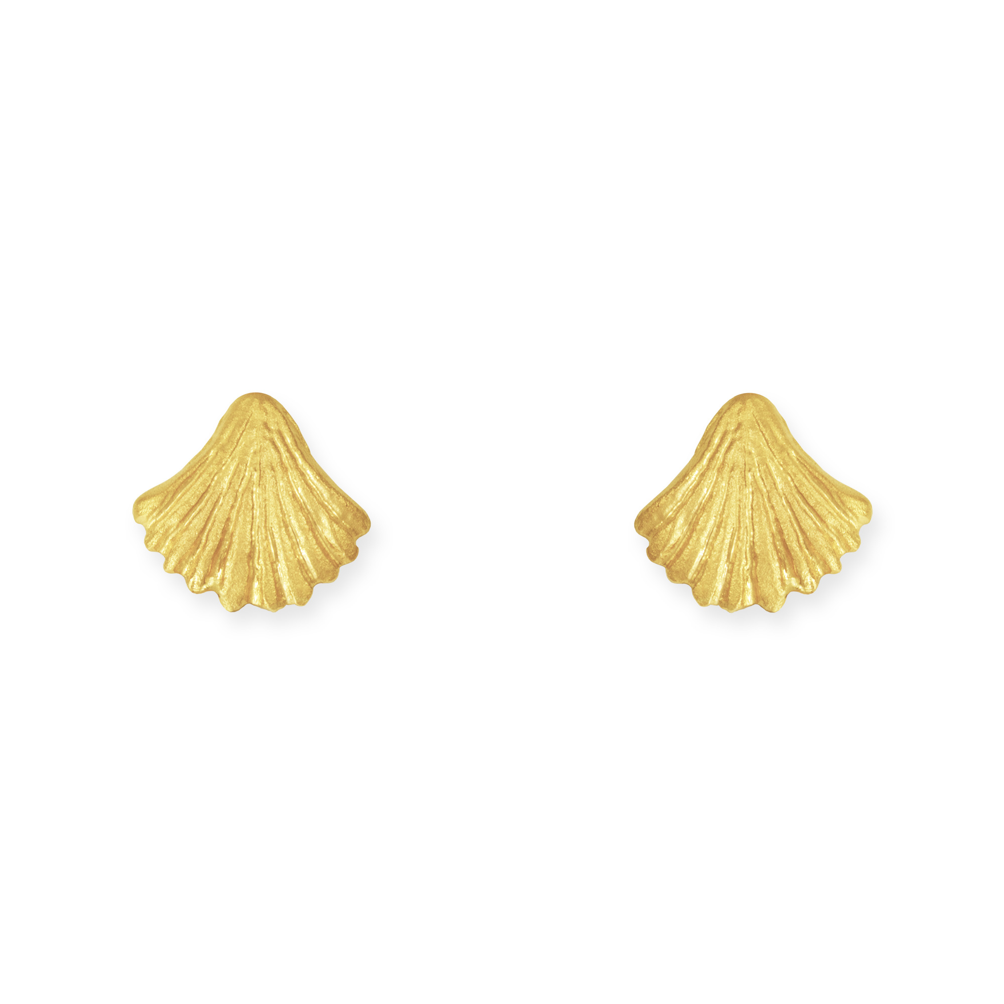 LESER Sonne Mond Strand-Muschel-Ohrstecker-750 Gelbgold LESER Sonne Mond Strand-Muschel-Ohrstecker-750 Gelbgold