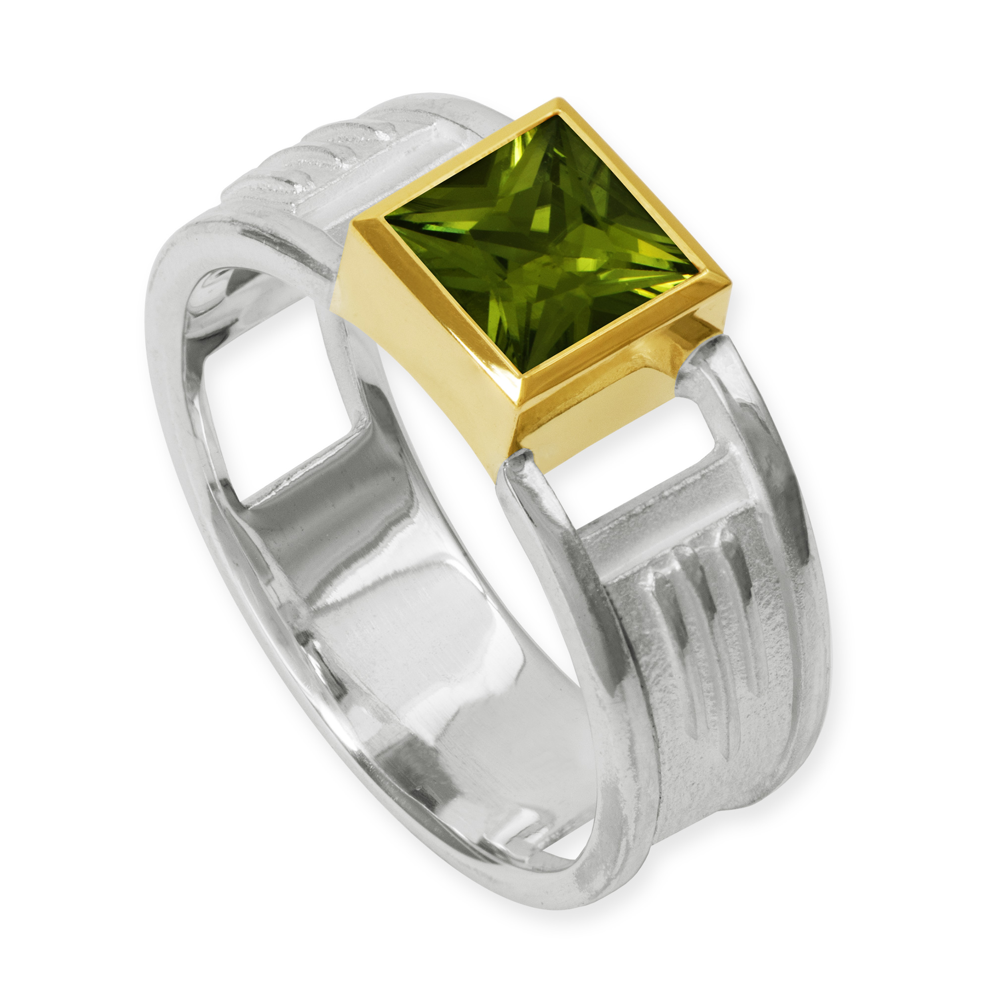 LESER Ring-Peridot 925 SIlber