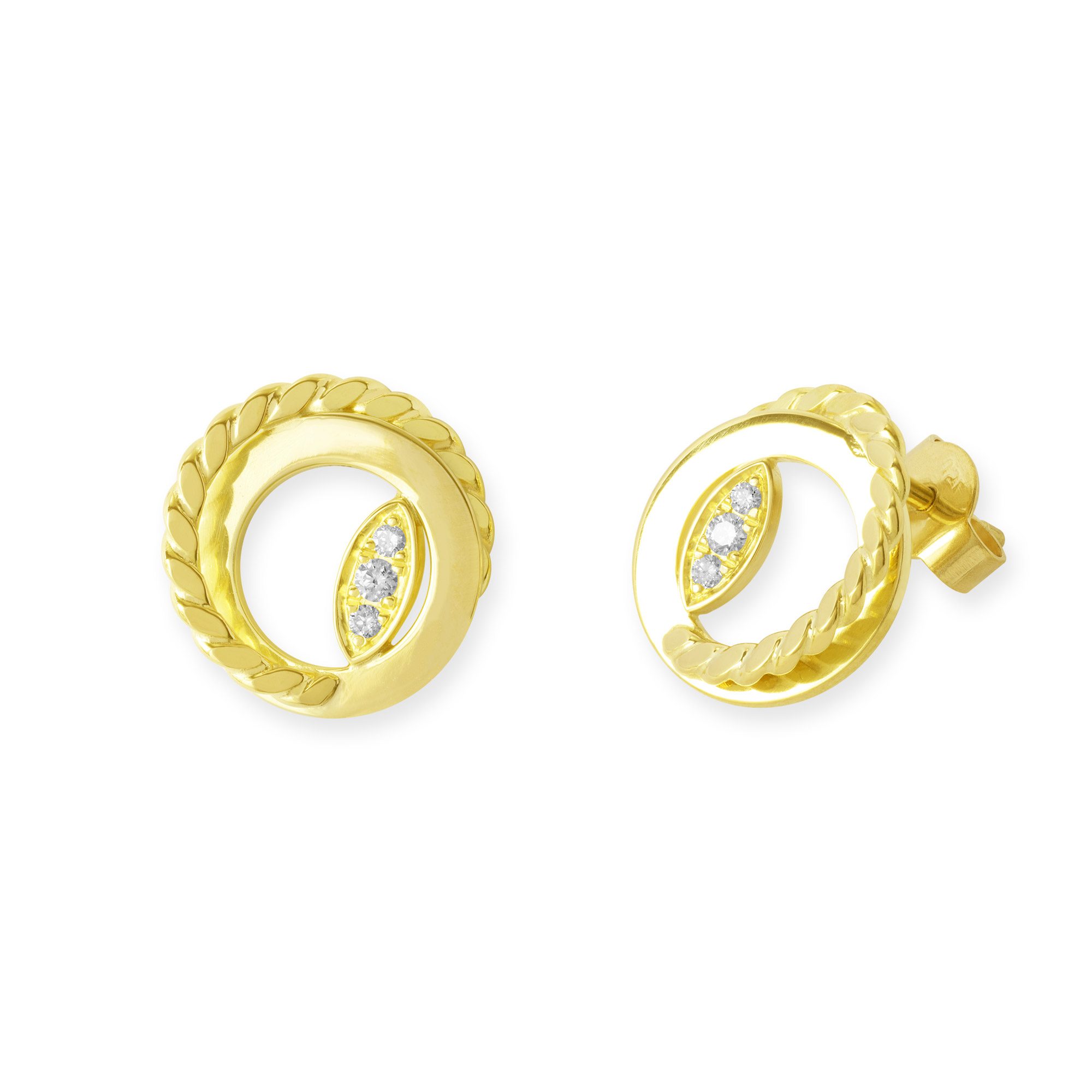 LESER Ohrstecker-750Gelbgold-Brillanten-123091