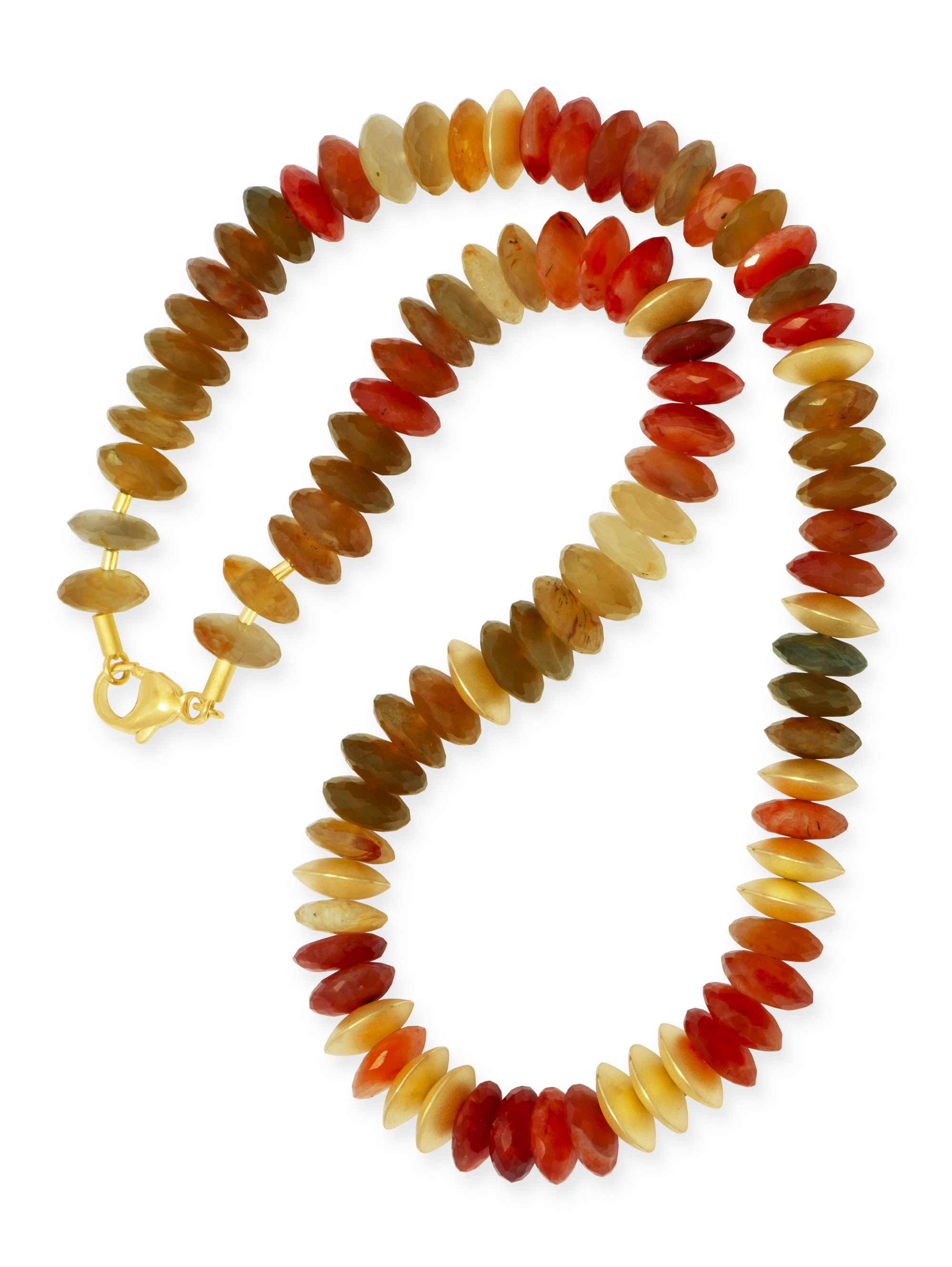 LESER Steinkette mit Carneol-750 Gelbgold-119102 LESER Steinkette mit Carneol-750 Gelbgold