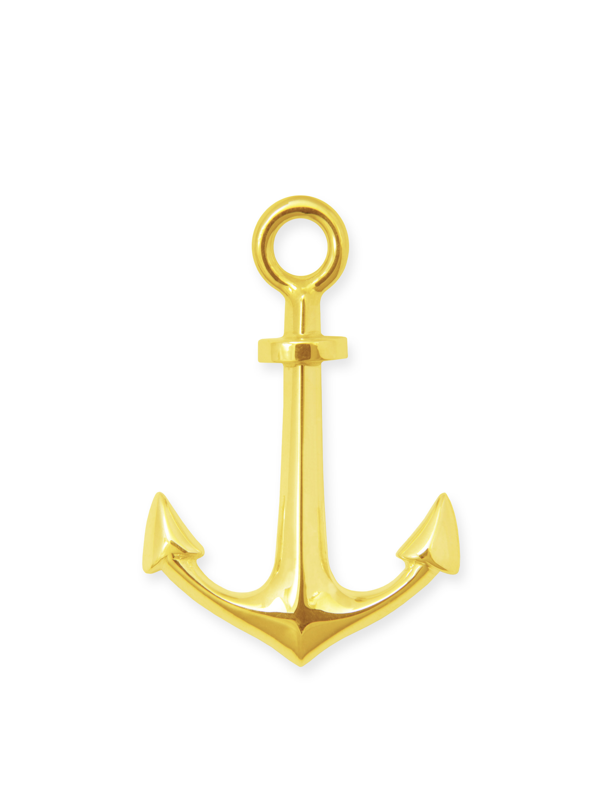 LESER Anhaenger-Maenner-Anker-750Gelbgold