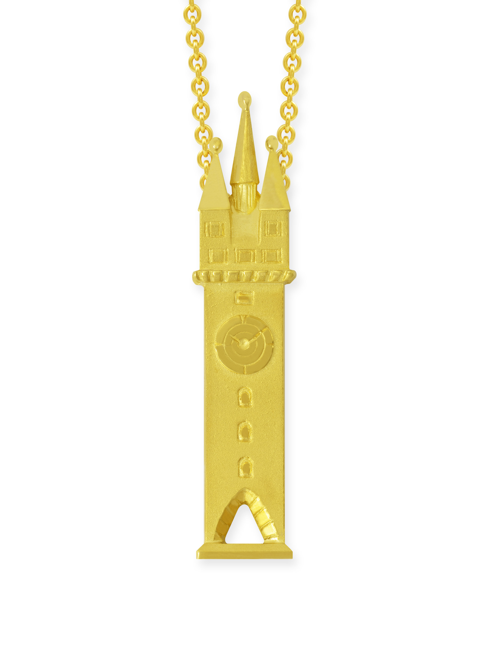 LESER Anhaenger- Stadtturm Gelbgold