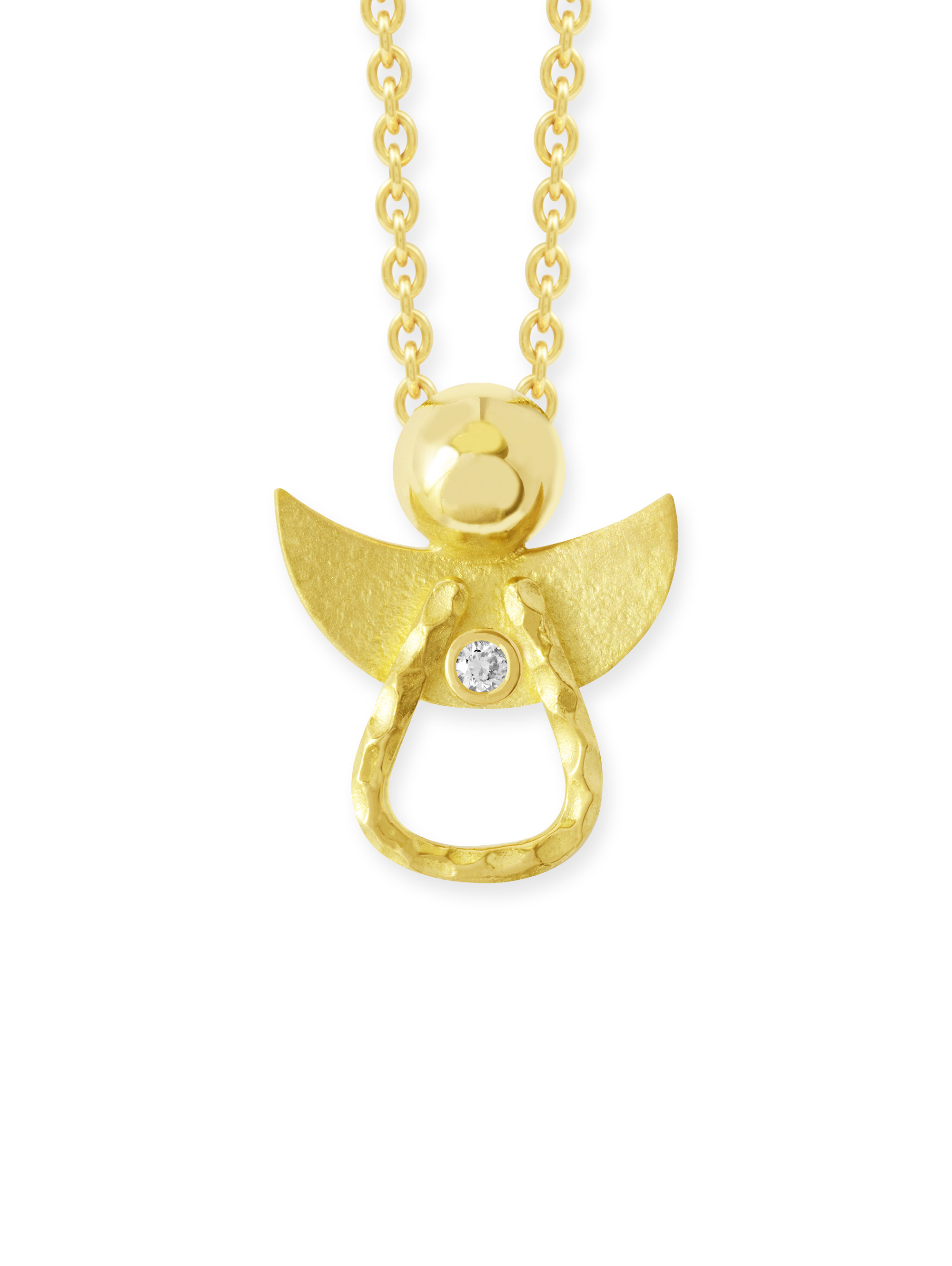 LESER Anhaenger-Engel 750 Gelbgold Brillant