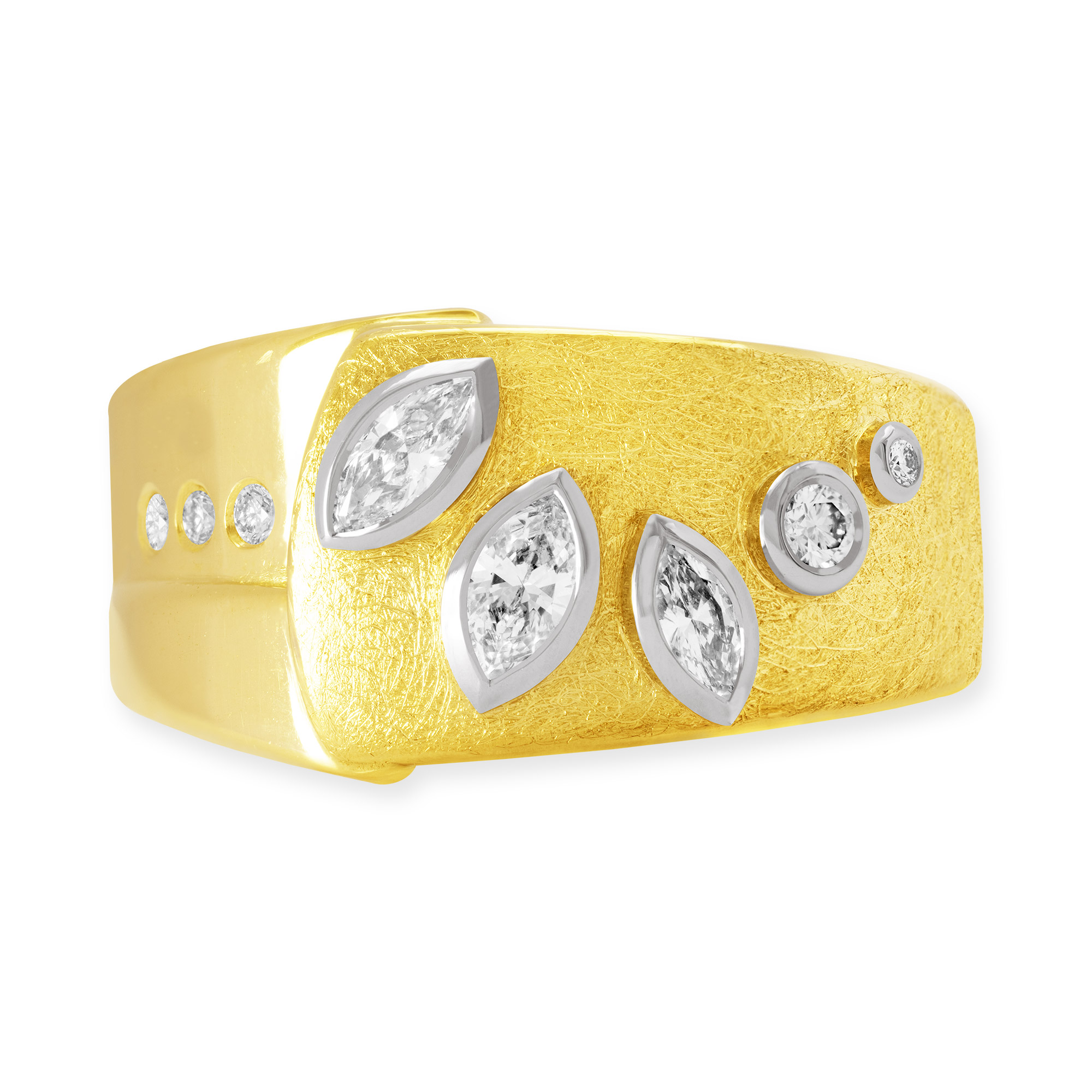 LESER Ring- Gelbgold- Weißgold-Brillanten-122651