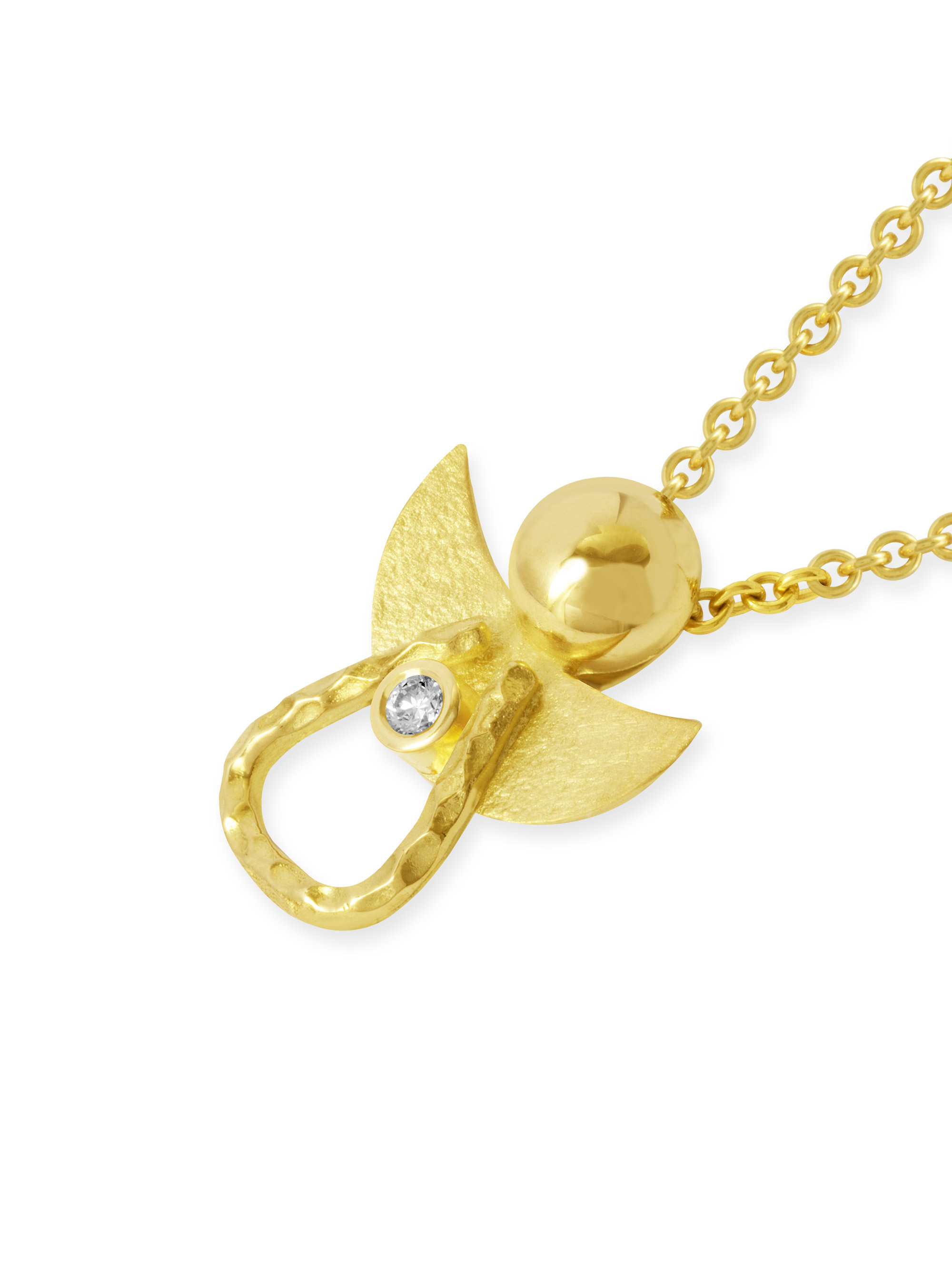 LESER Anhaenger-Engel 750 Gelbgold Brillant