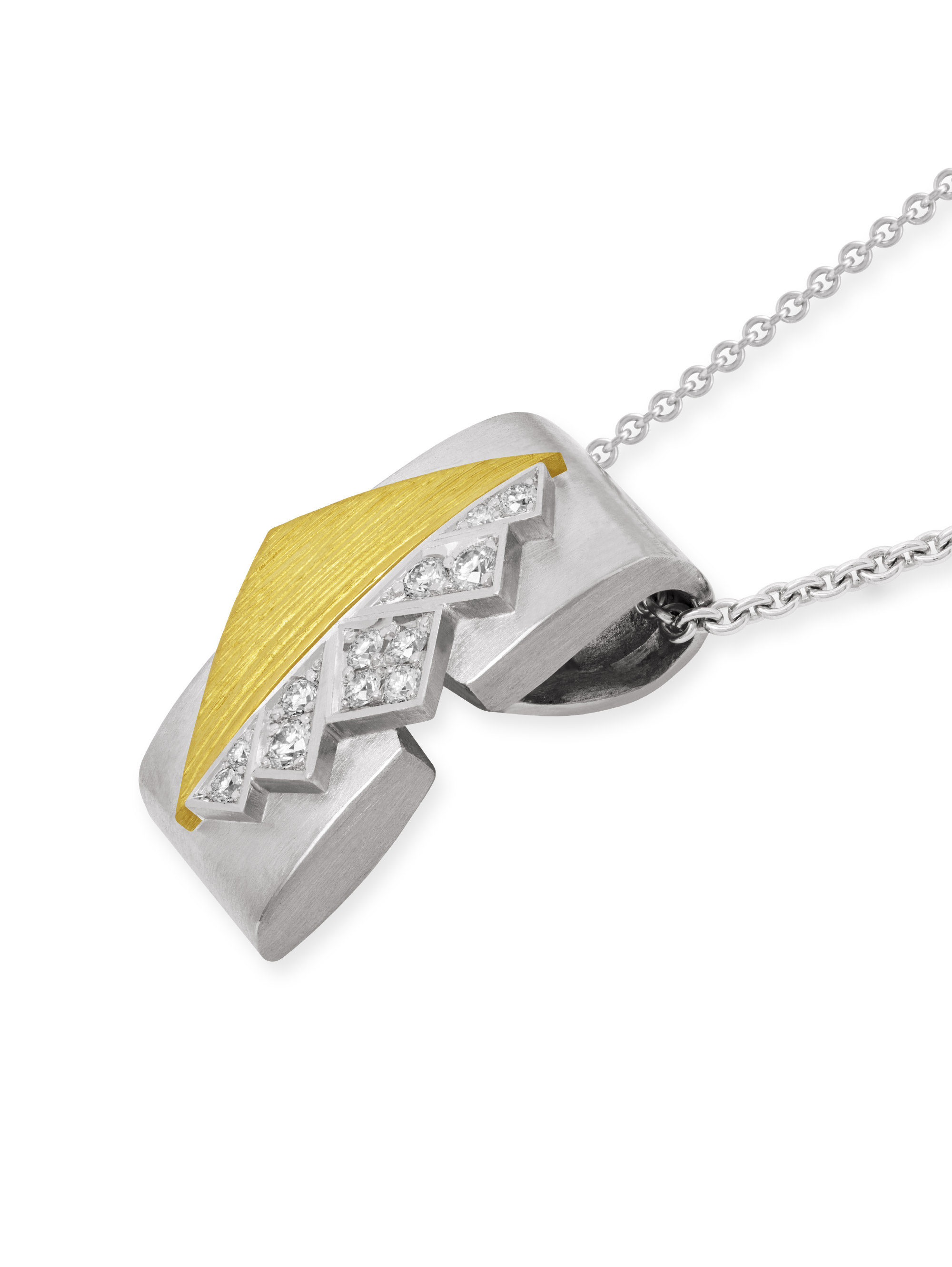 LESER Anhänger-Zackzack-Gelbgold-Weissgold-Brillanten-122708