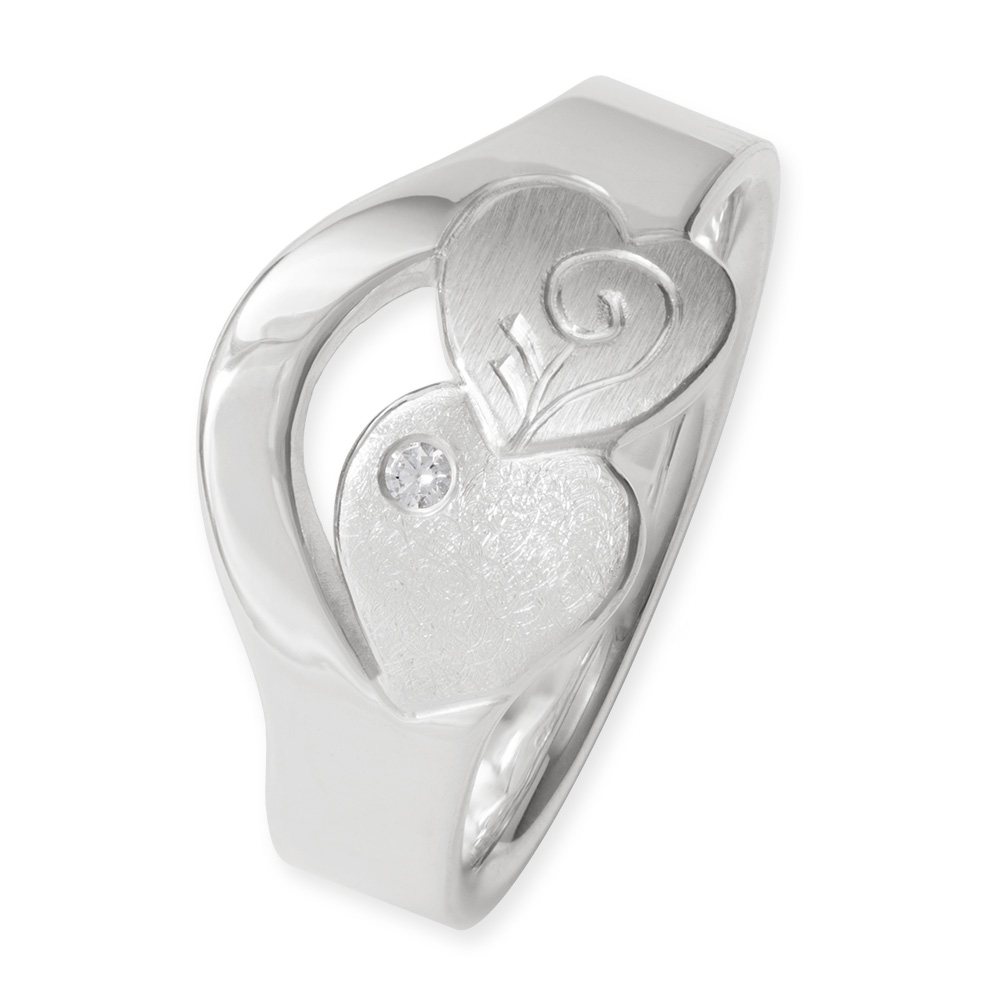 doppelherz-kringel_750WG_Brilli_109100 Ring Flowerpower Herzen