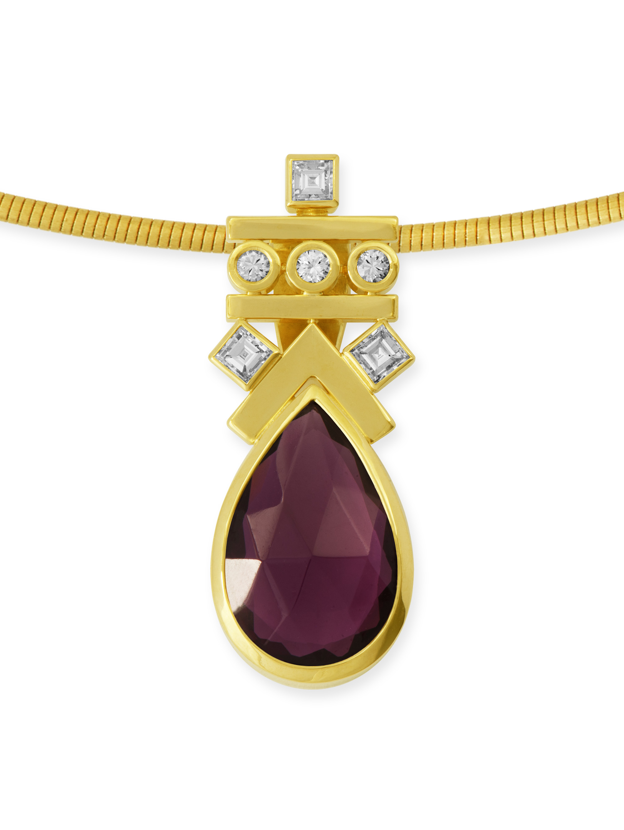 LESER Anhänger- 750 Gelbgold Rhodolith-118464 LESER Anhänger- 750 Gelbgold Rhodolith