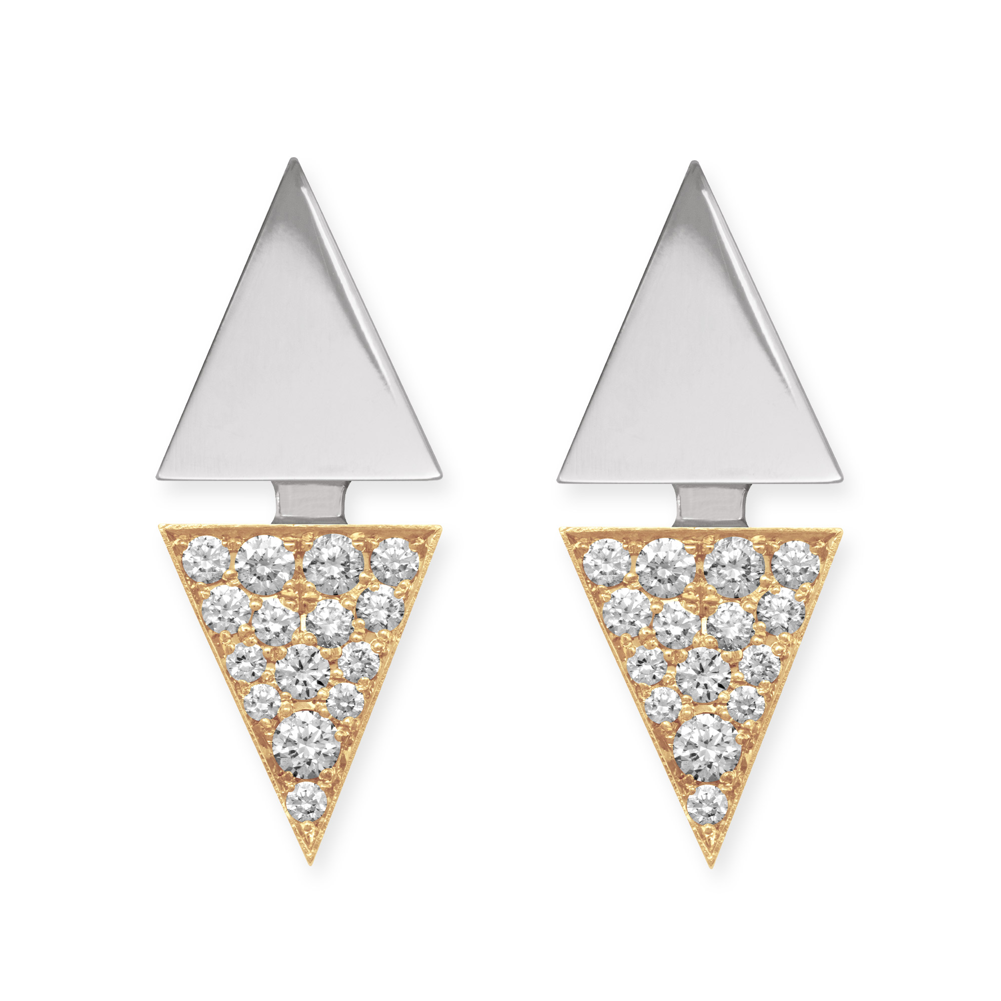 LESER Ohrstecker-Dreiecke-750REG-750WG-Brillanten-122010 LESER Ohrstecker-Dreiecke-750REG-750WG-Brillanten-122010