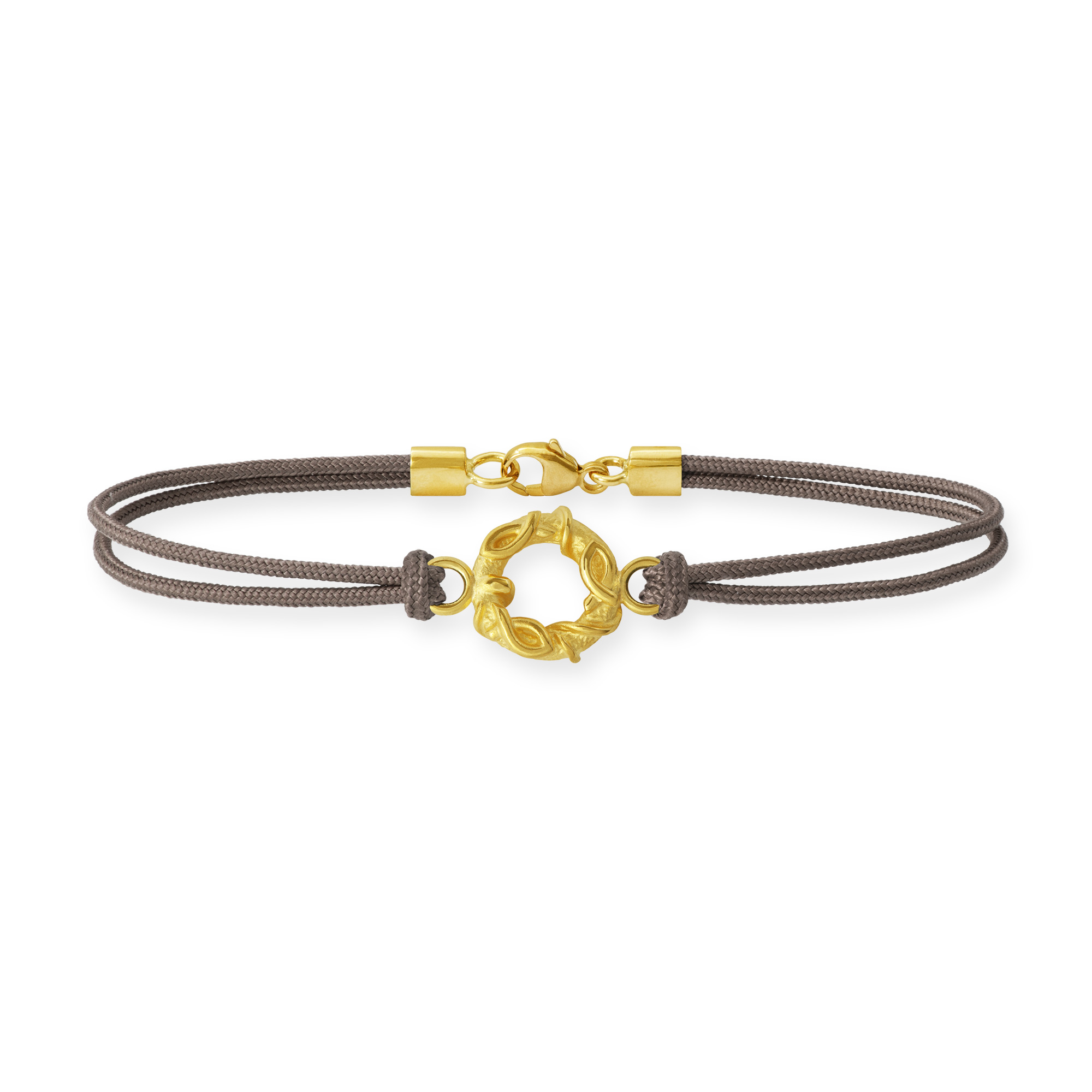 LESER Armband- Fische Seide 750 Gelbgold