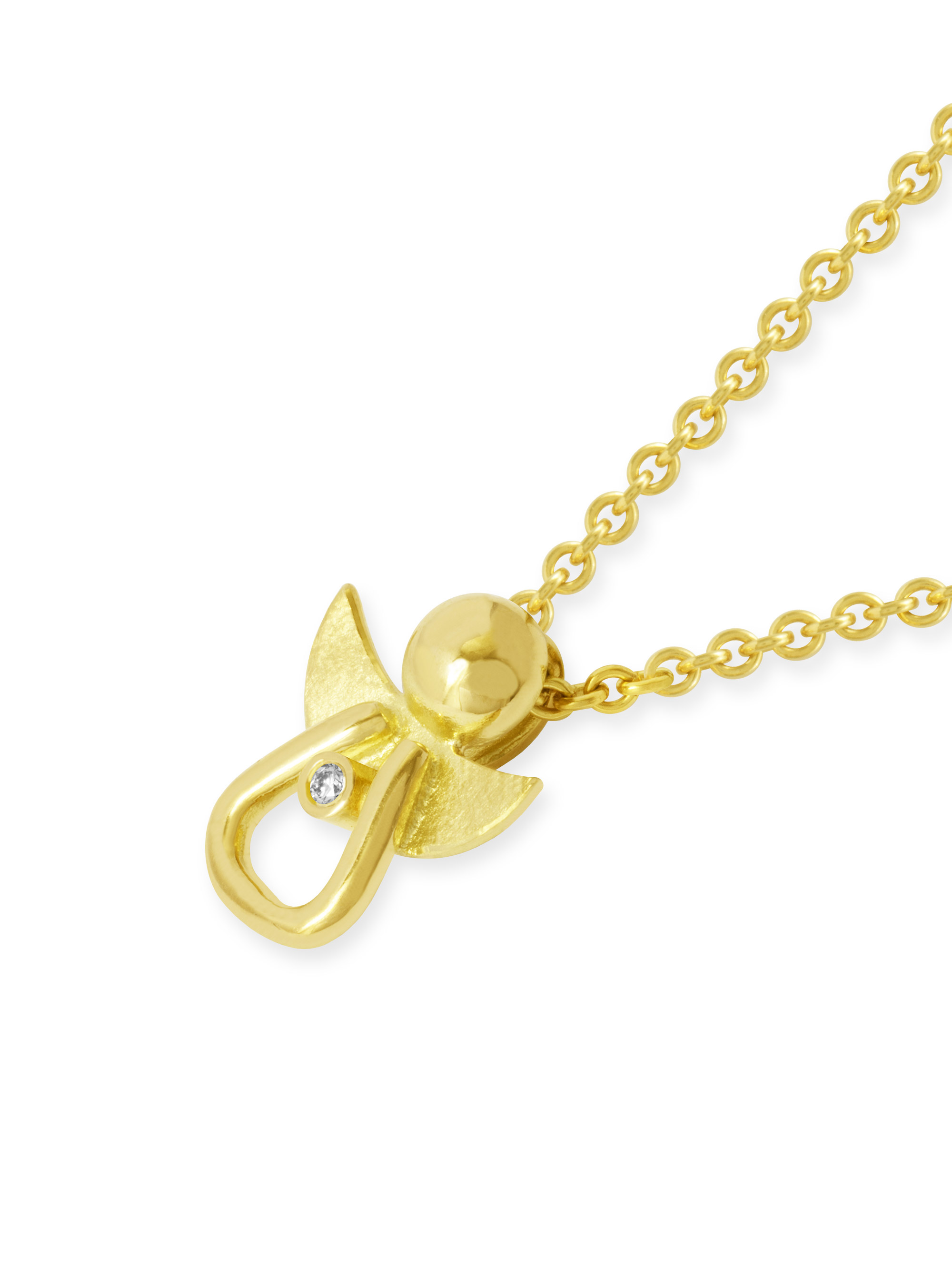 LESER Anhaenger-Engel 750 Gelbgold Brillant