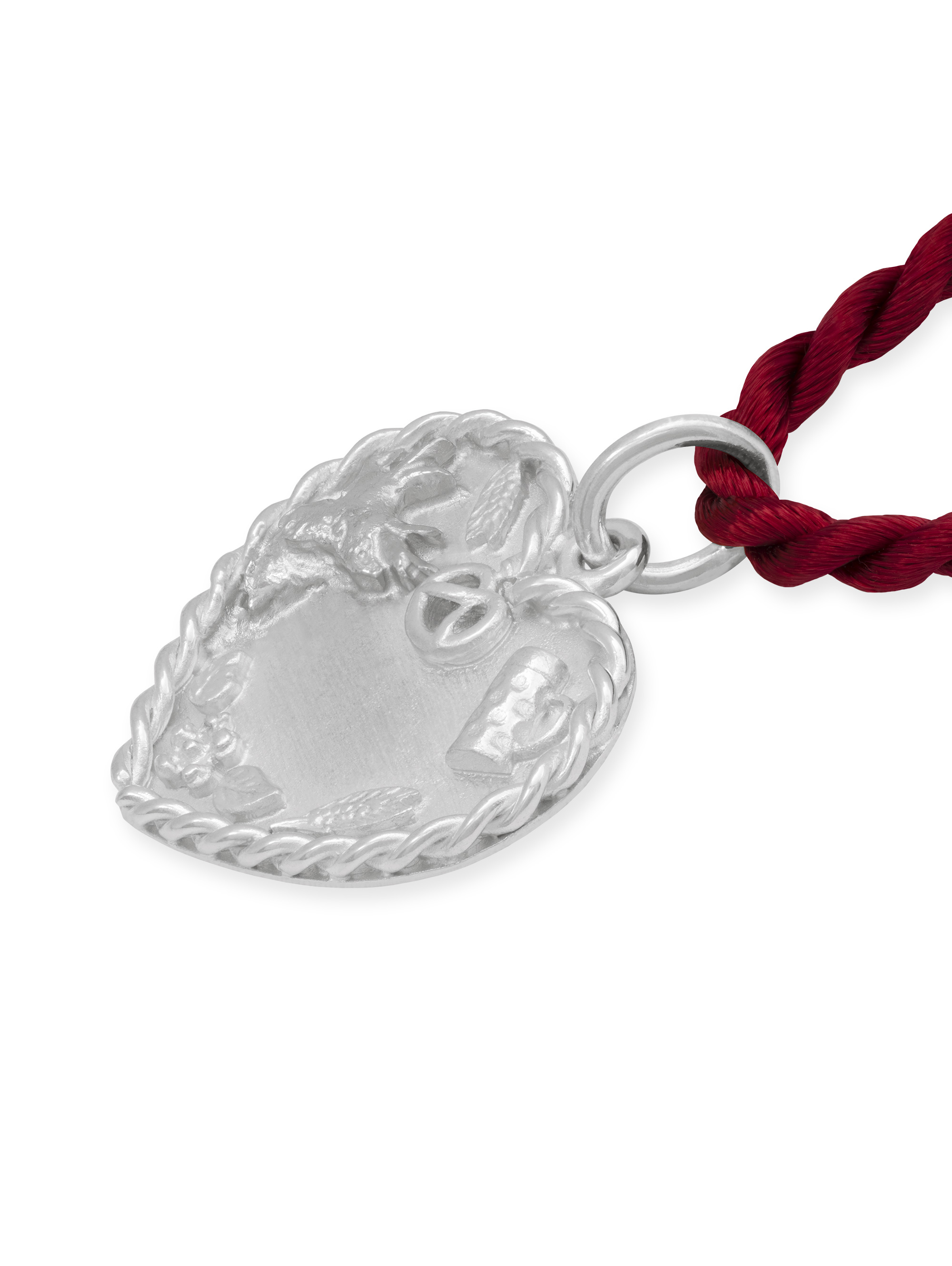 Herz-Gravur-Platte mit Hirsch, Bier, Blumen und Brezel aus Silber rhodiniert Herz-Gravur-Platte mit Hirsch, Bier, Blumen und Brezel aus Silber rhodiniert