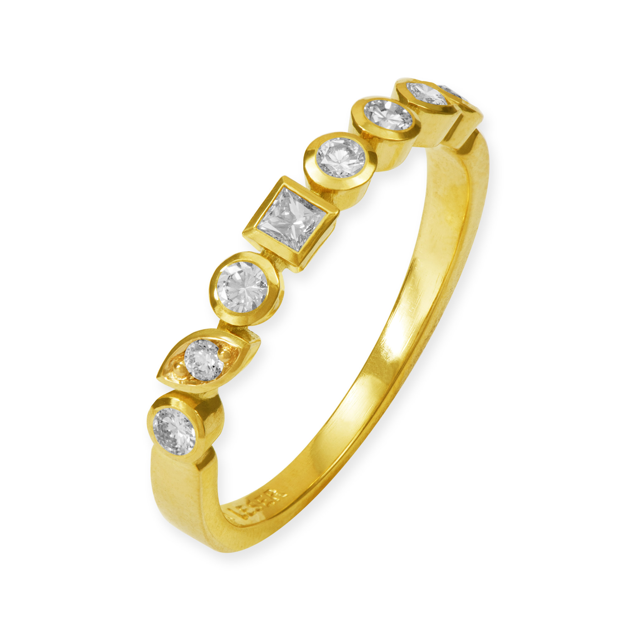 LESER Ring.Brillanten 750 Gelbgold