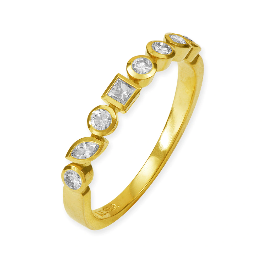 LESER Ring.Brillanten 750 Gelbgold
