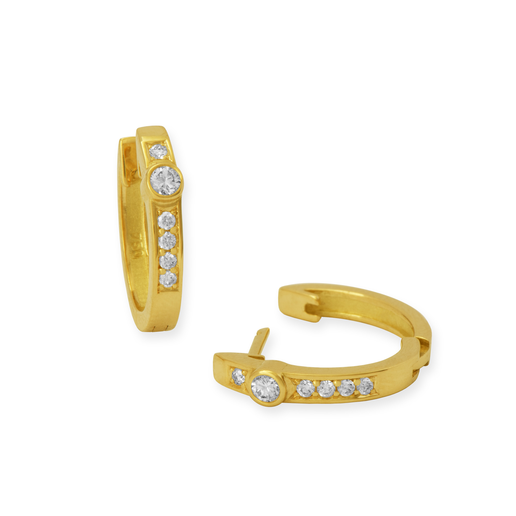 LESER Creolen 750 Gelbgold, Brillanten - 119094 LESER Creolen 750 Gelbgold, Brillanten - 119094