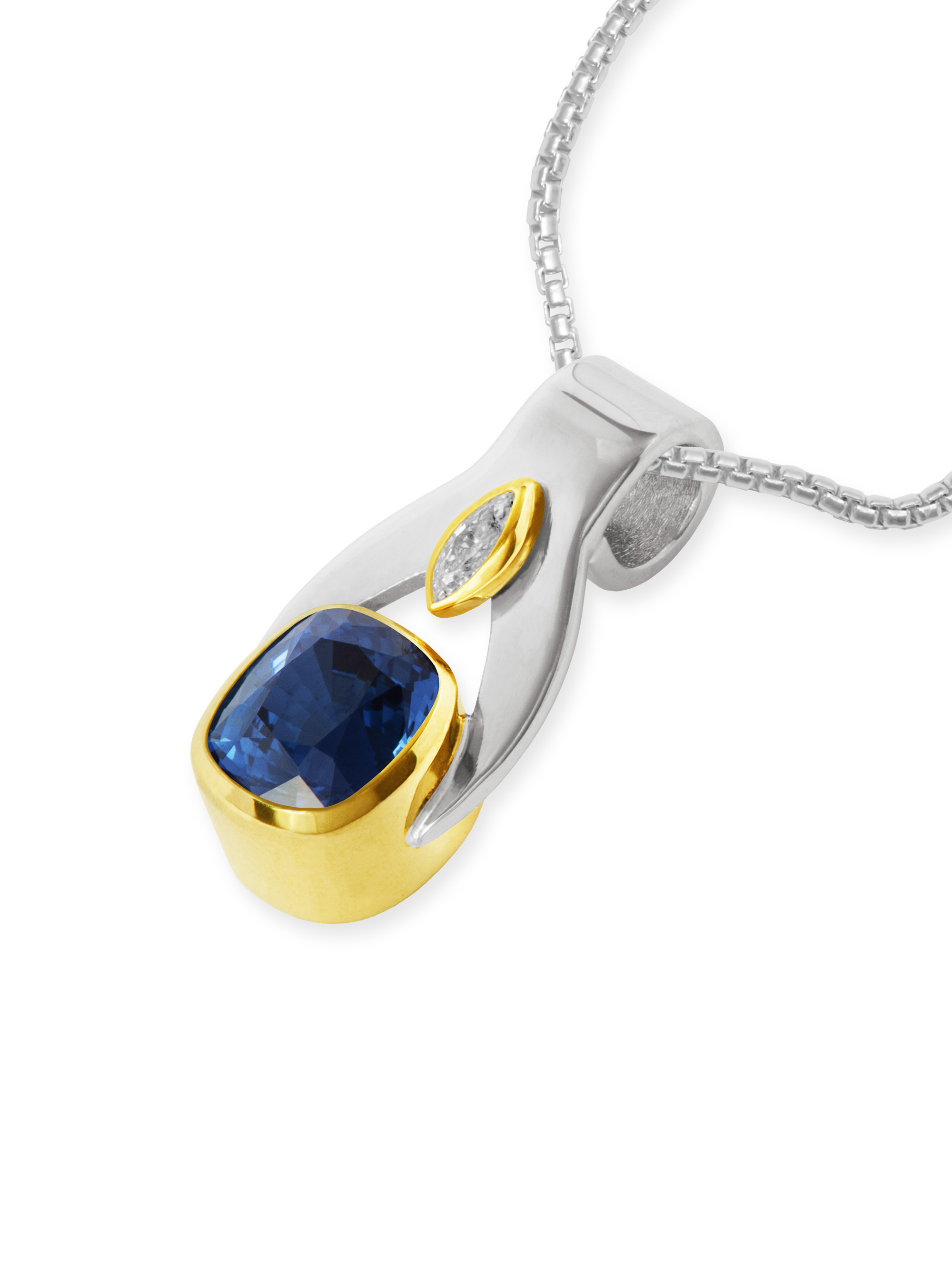 LESER Anhänger-750 Weißgold-Saphir-118803 LESER Anhänger-750 Weißgold-Saphir