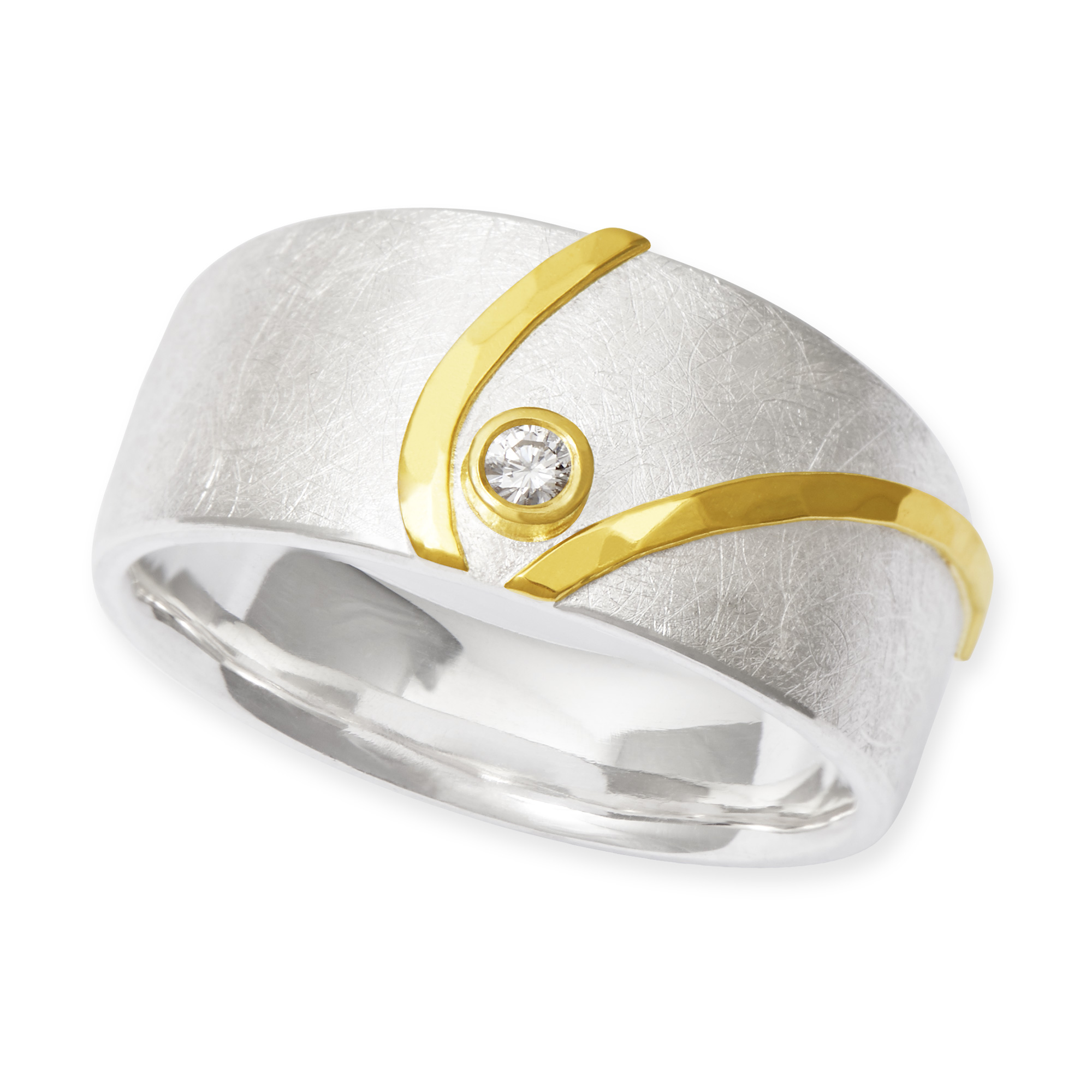 LESER Ring-925 Silber 900 Gelbgold