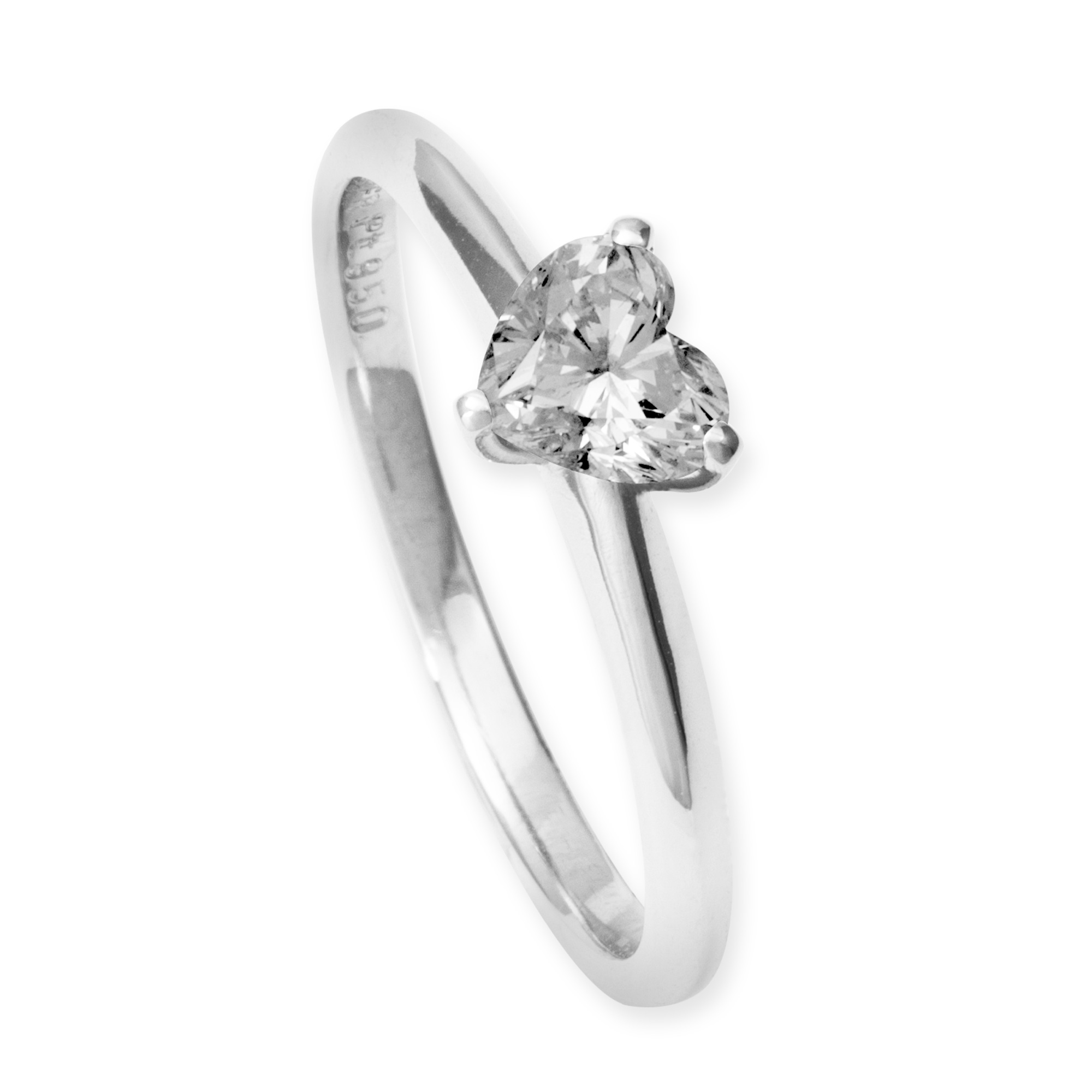 LESER Ring-Verlobungsring-Herz 950 Platin