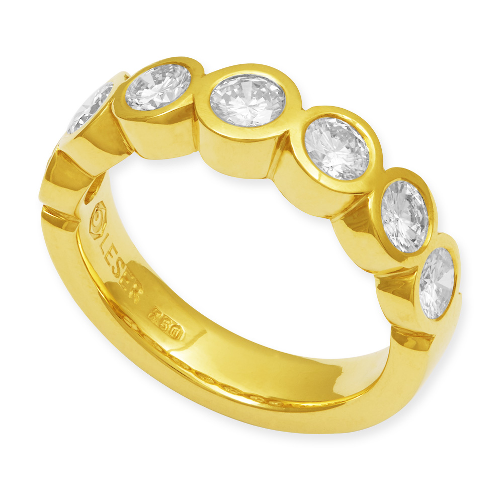 LESER Ring- UNIKAT Brillanten 750 Gelbgold