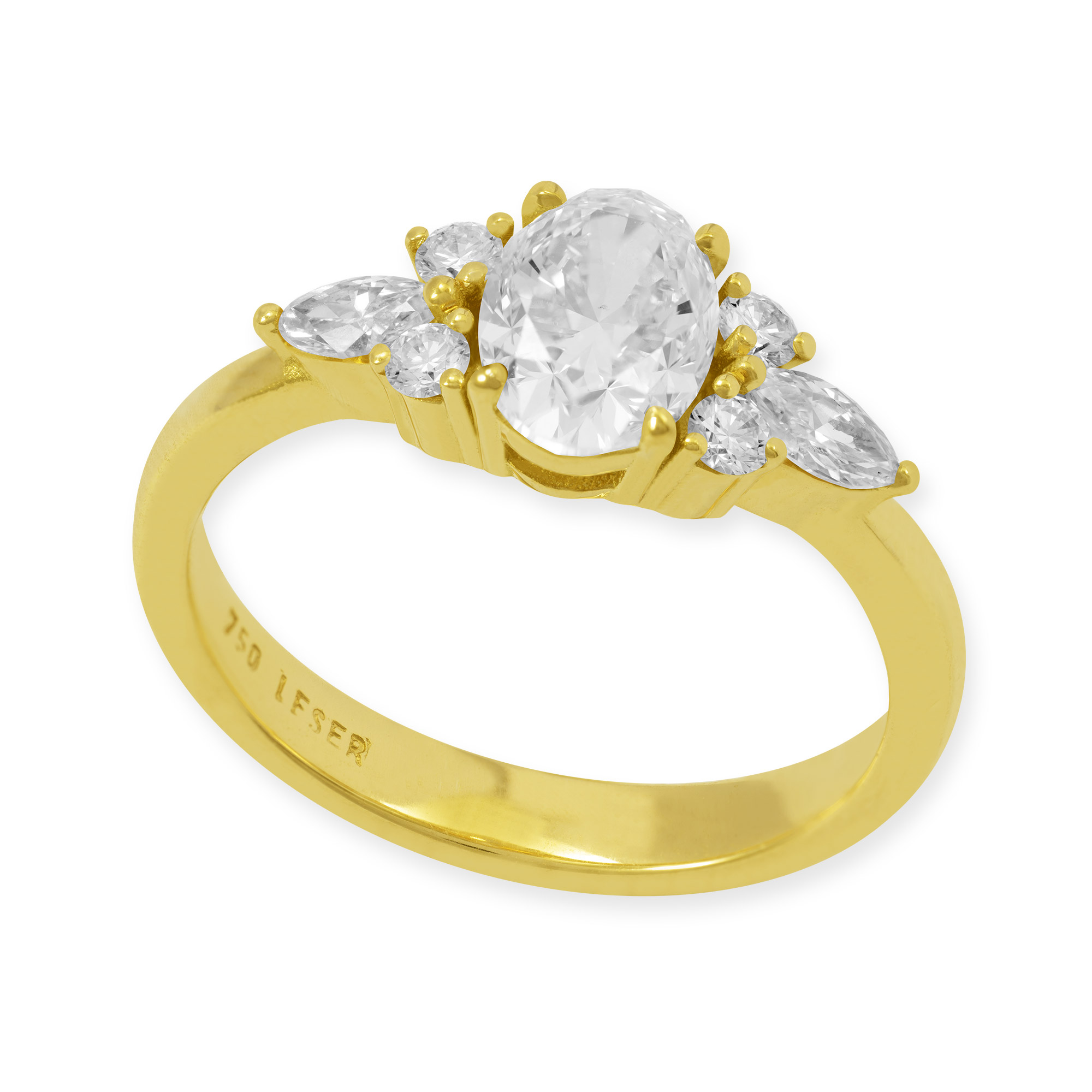 LESER Ring-Verlobungsring 750Gelbgold-123962