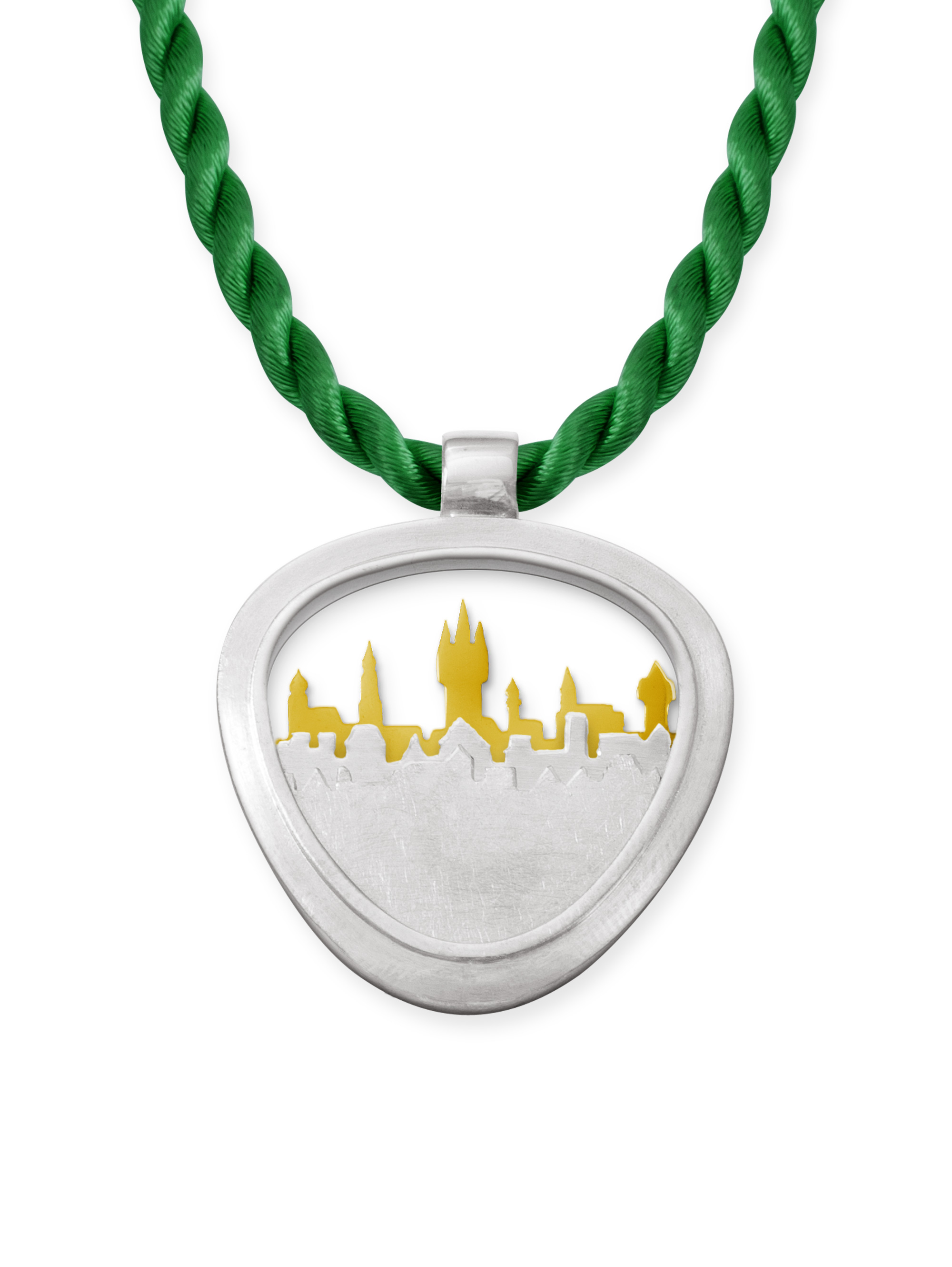 LESER Anhaenger- Stadtsilhouette Gelbgold Silber