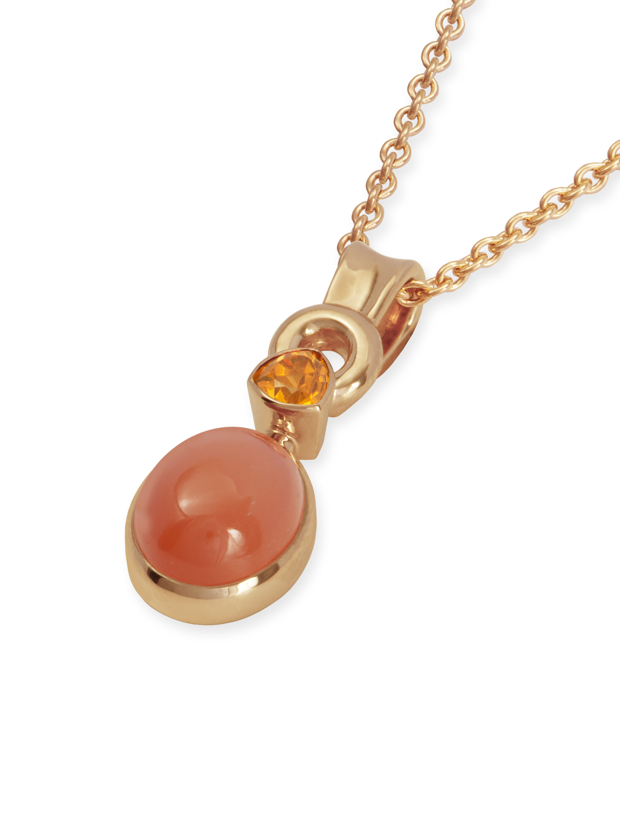 LESER Anhaenger- Unikat Mondstein 750 Rotgold-117561 LESER Anhaenger- Unikat Mondstein 750 Rotgold