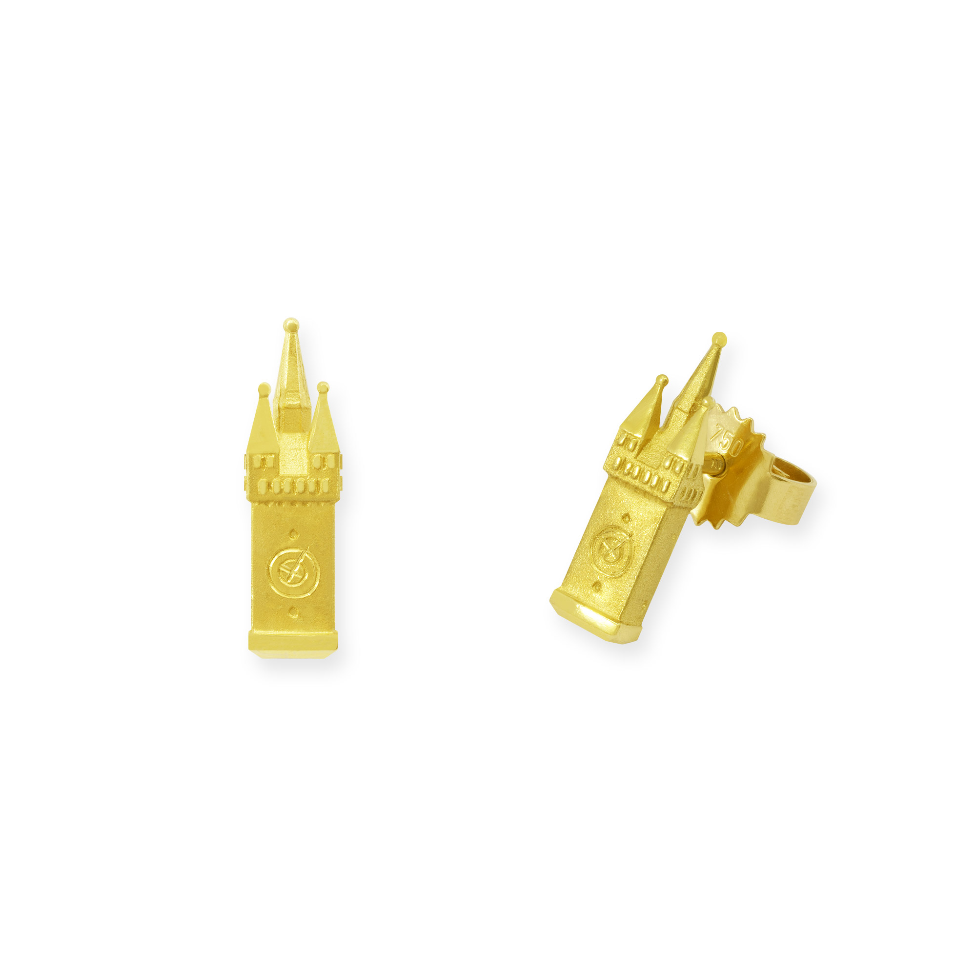 LESER Ohrstecker- Stadtturm Gelbgold