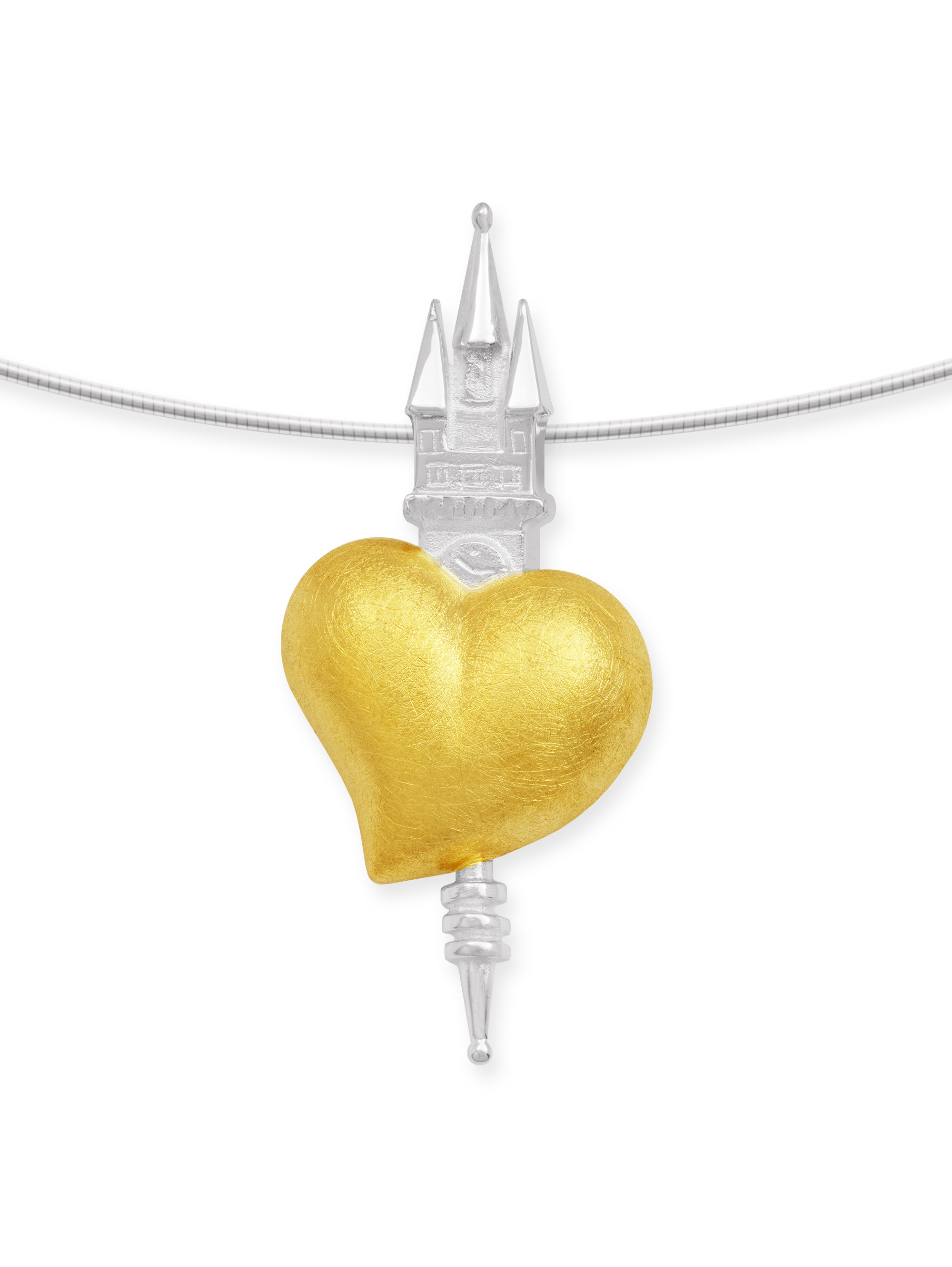 LESER Anhaenger- Stadtturm Herz Weissgold Gelbgold Straubing LESER Anhaenger- Stadtturm Herz Weissgold Gelbgold Straubing