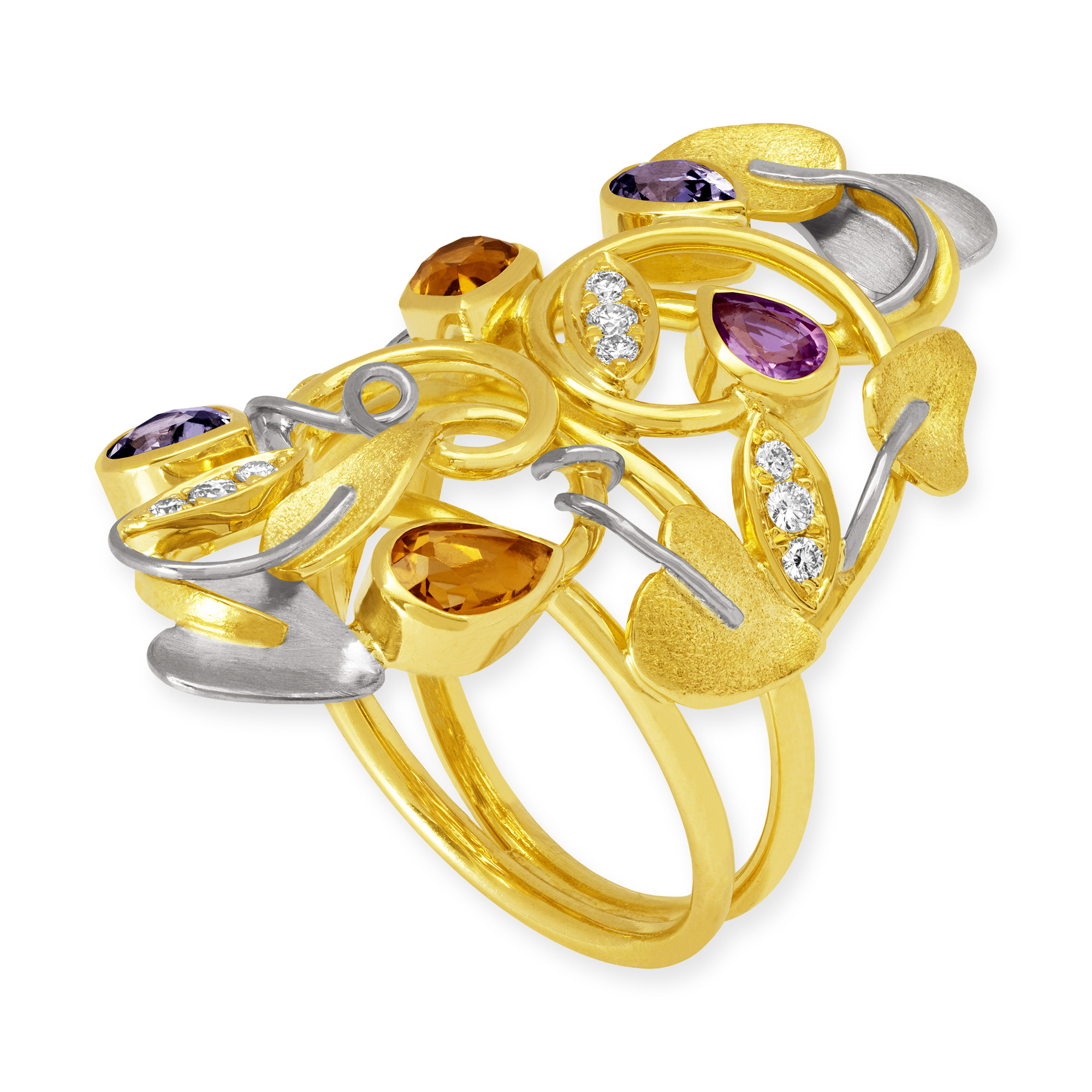 LESER Ring-Poesie-750Gelbgold-759Weissgold-Saphir-Citrin-122106 LESER Ring-Poesie-750Gelbgold-759Weissgold-Saphir-Citrin-122106
