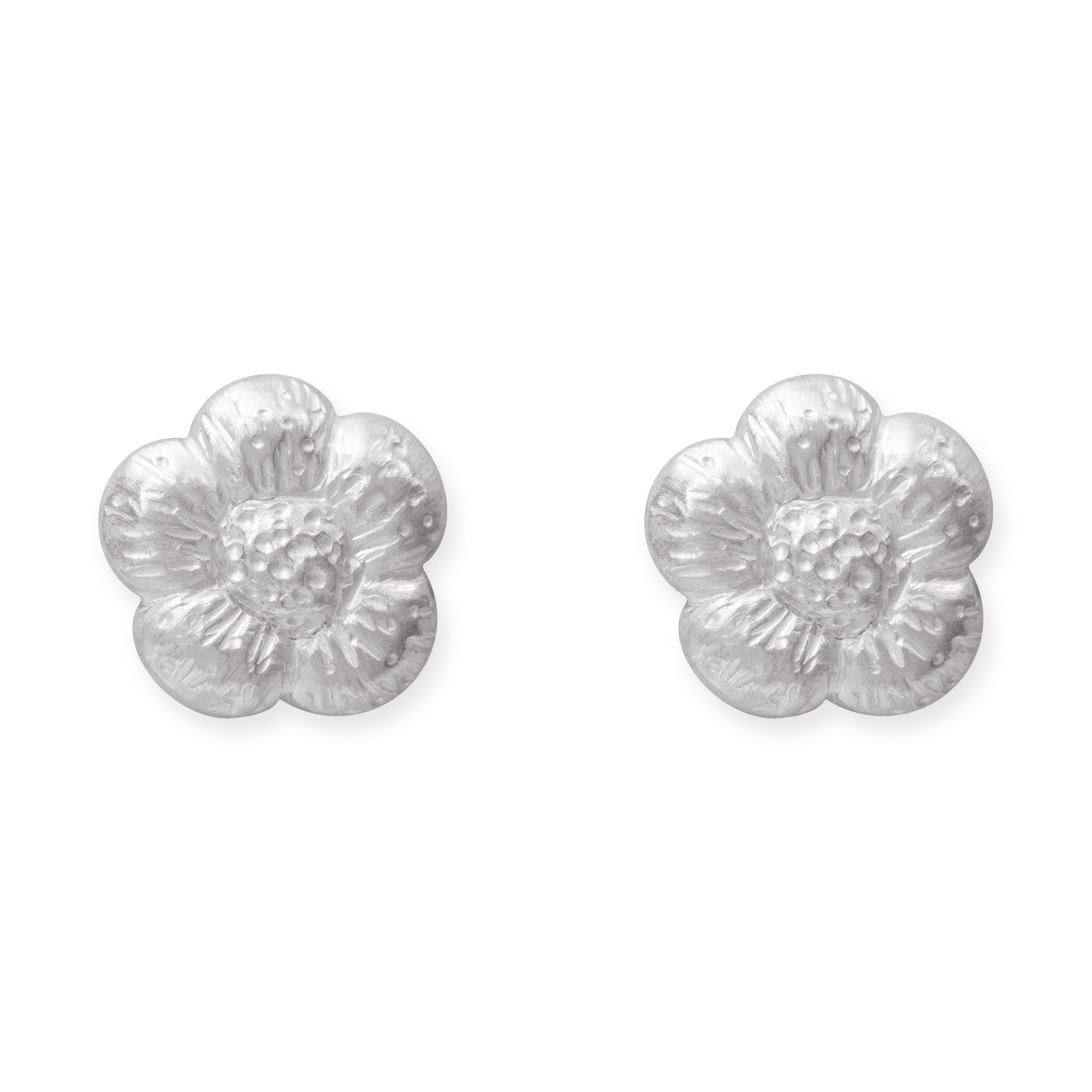HoneyBlume_klein_750WG_112343 Ohrstecker Blume "Honey" klein